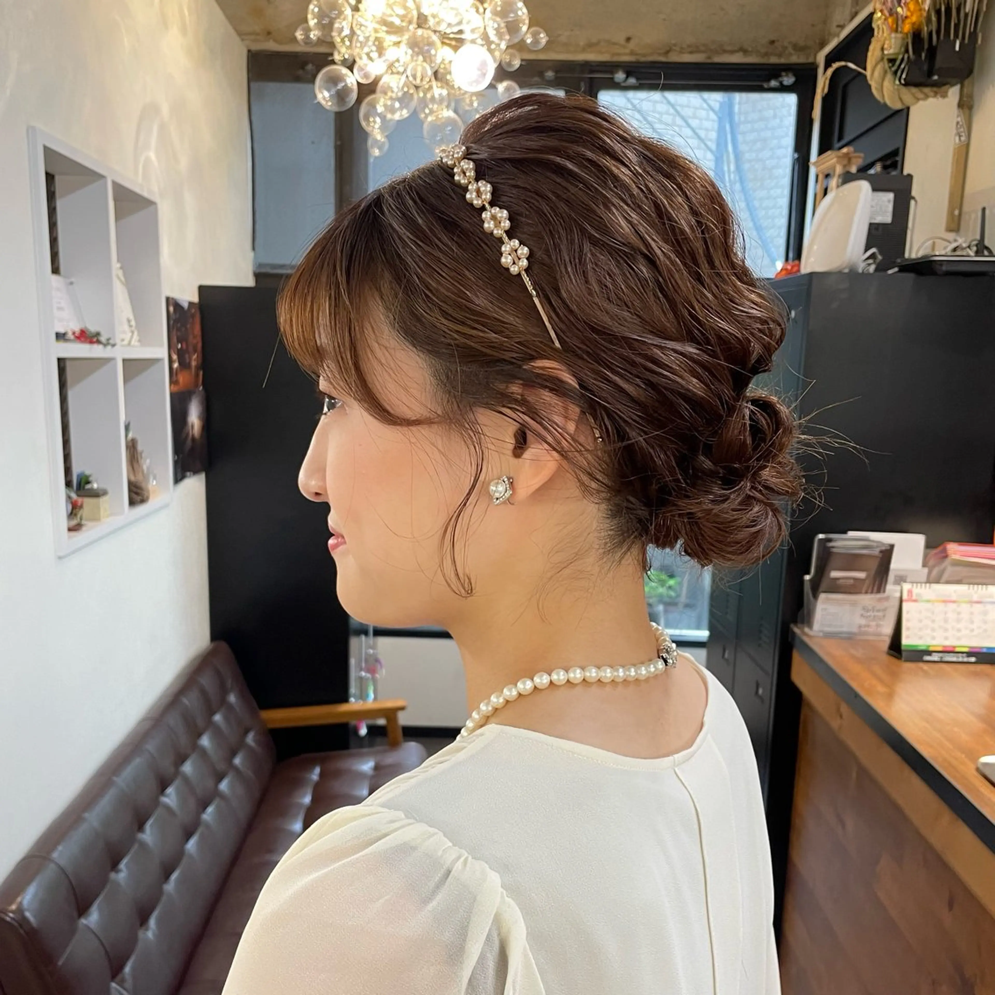 セミロング ヘアアレンジ お団子ヘア Stir maison[ステアメゾン]所属・layer cut 店長/MIKUのその他イメージ