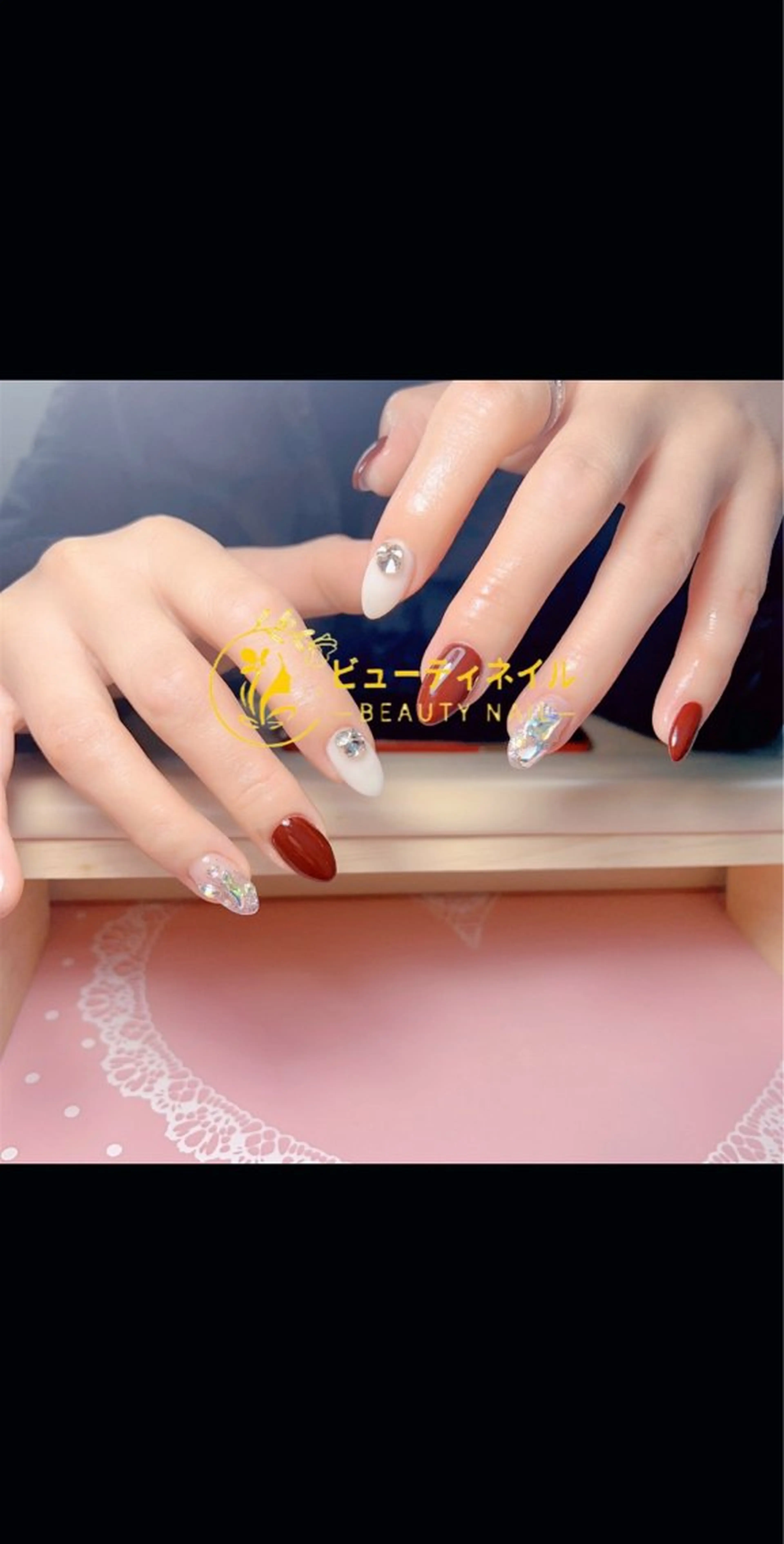 ネイル 長さ出し ジェルネイル Moonstone Salonのネイルデザイン