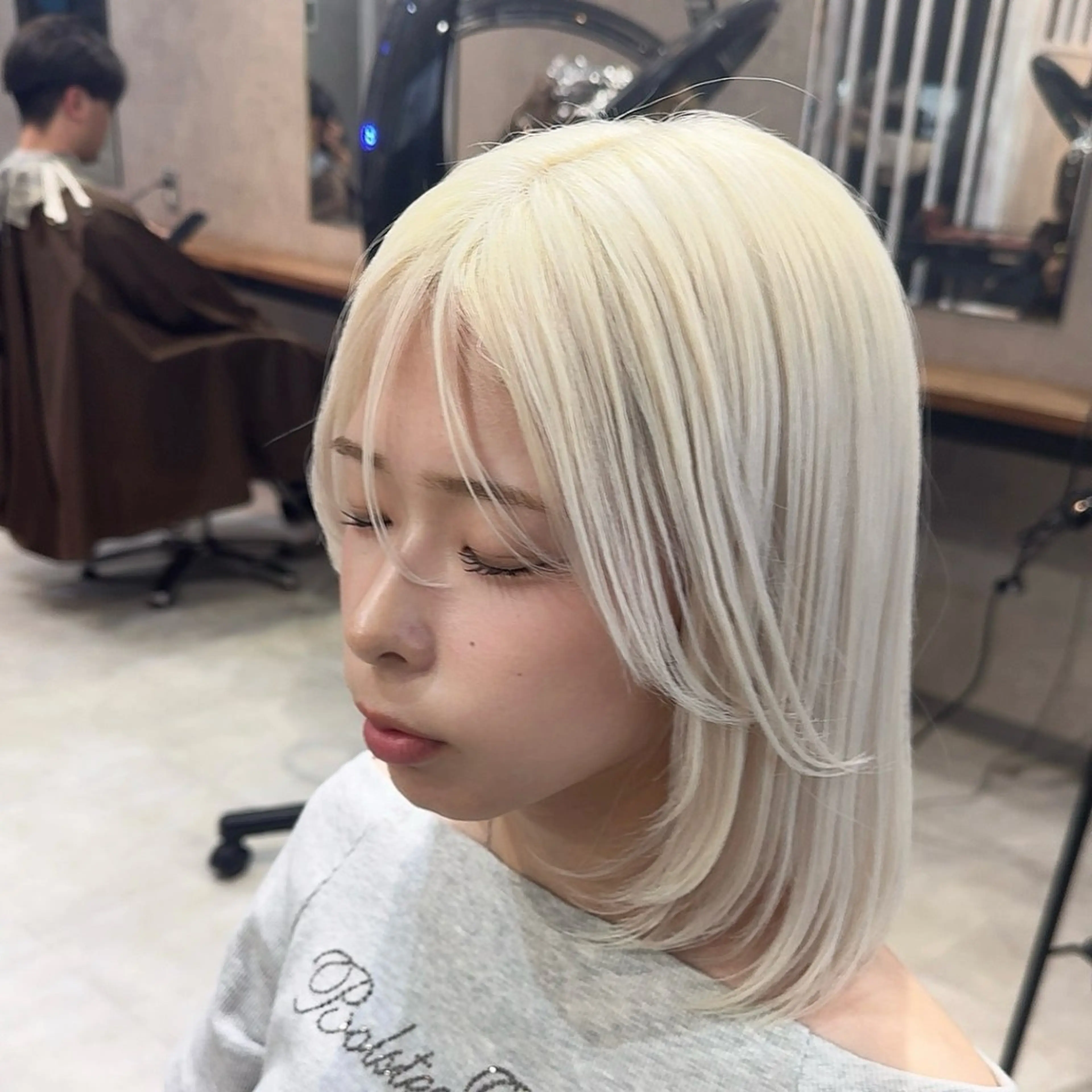 ミディアム カラー ヘアカラー 矢島颯哉/ハイトーン ブリーチカラー💎のヘアスタイル