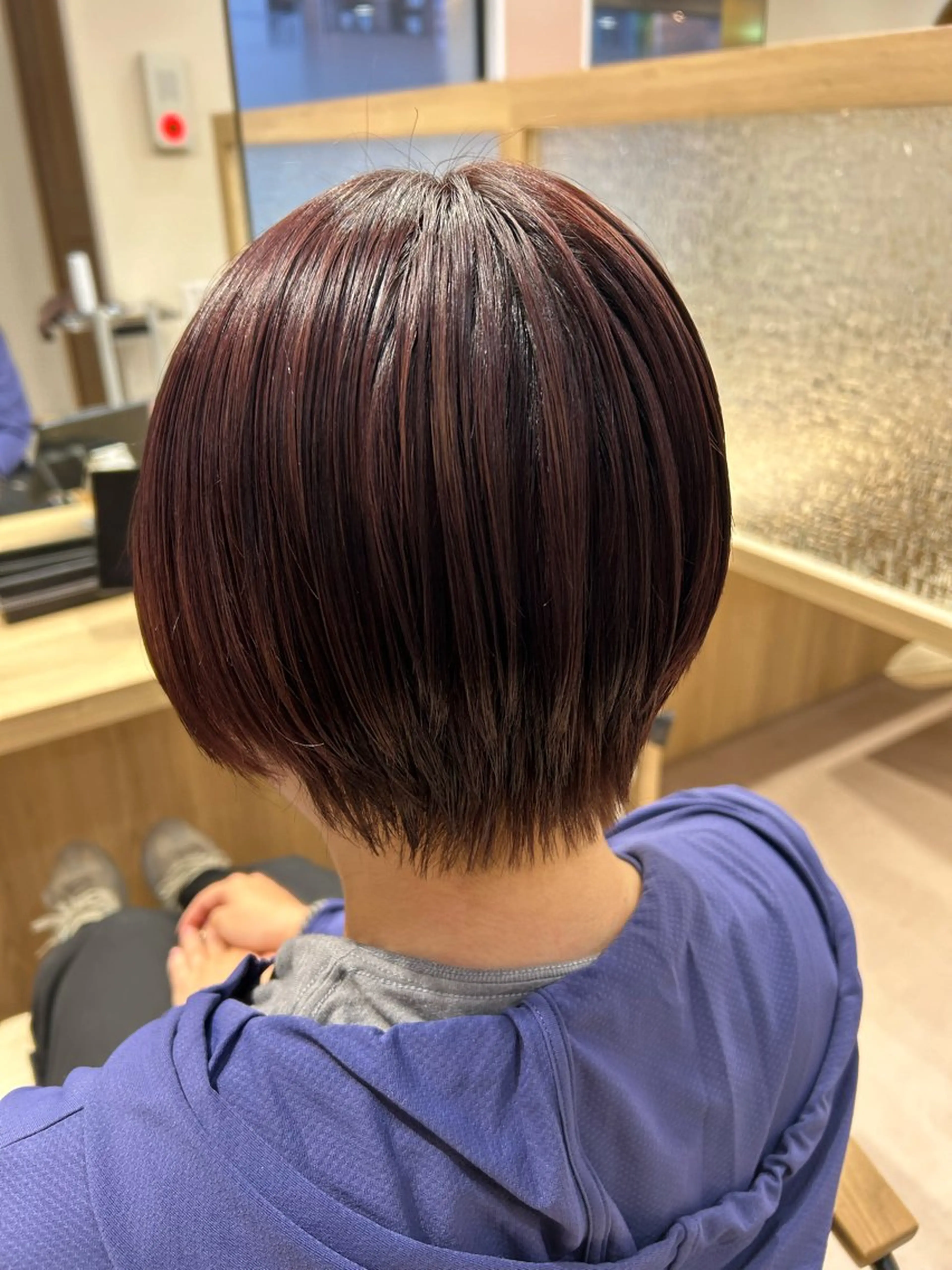 ショート カラー ブラウンカラー ピンクカラー ピンクブラウン くびれヘア ショートヘア 韓国￤ボブ￤レイヤー 🍒Akane🍒のヘアスタイル