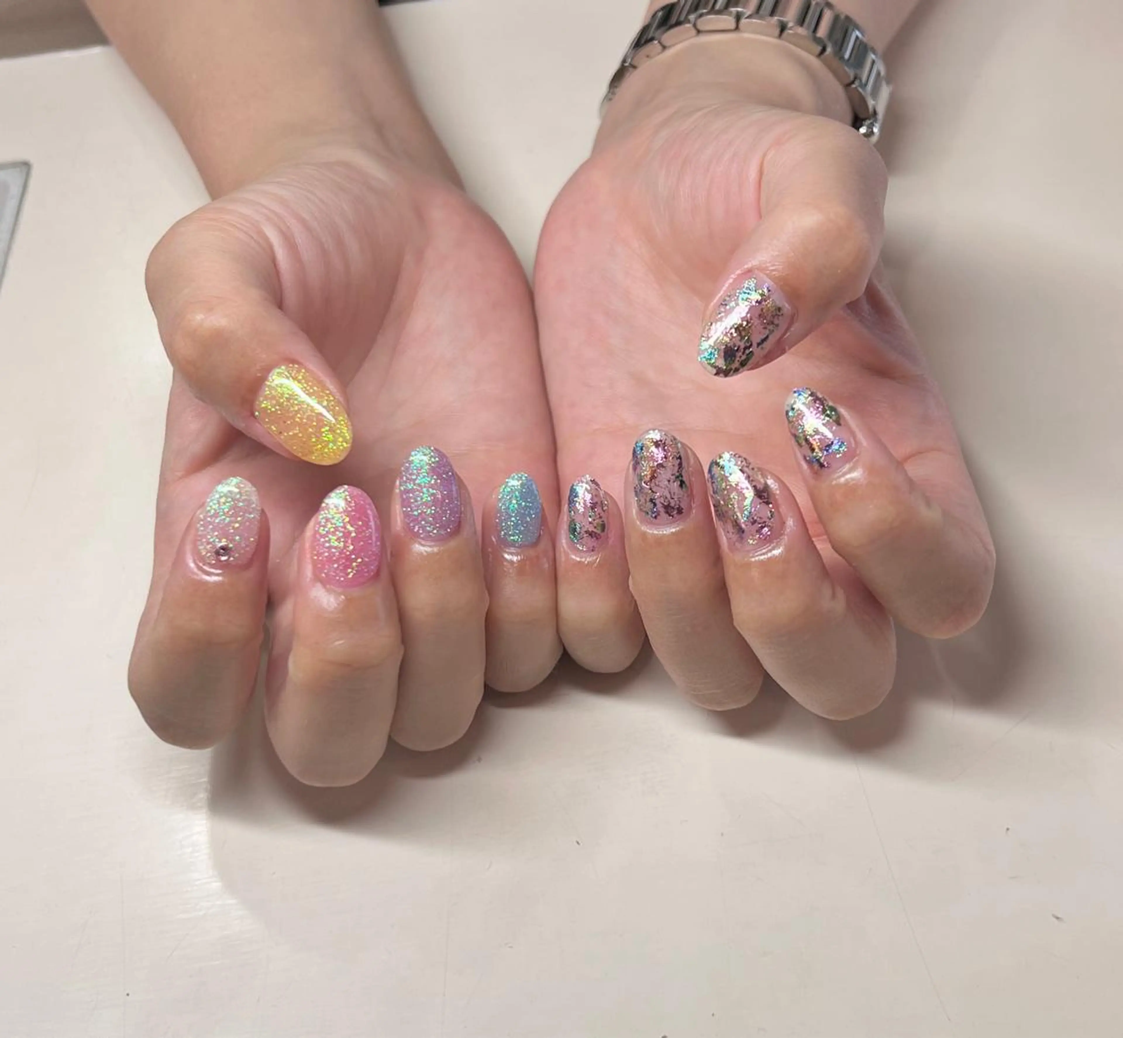 ネイル パステルネイル 春ネイル いちじゅう あおいのネイルデザイン