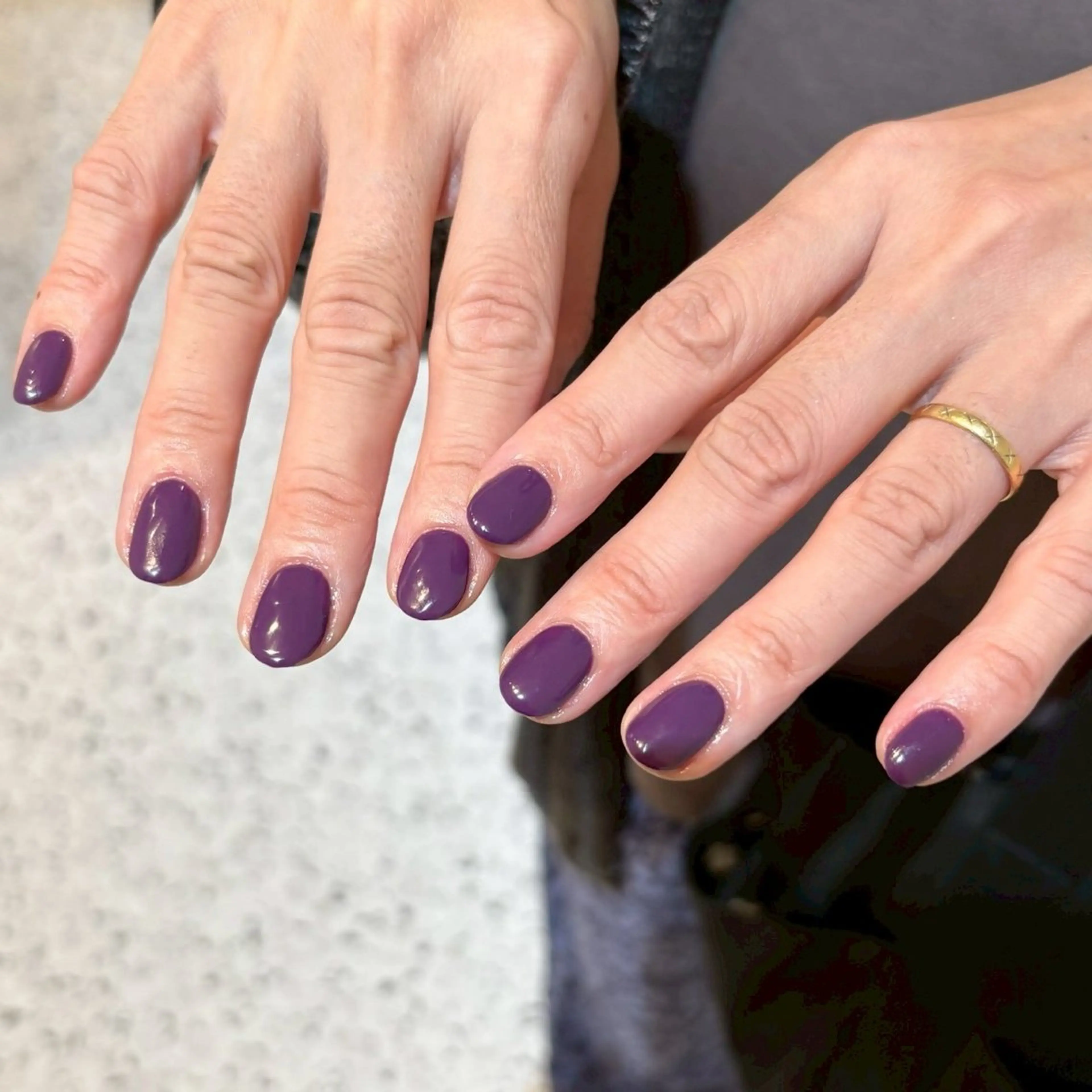 ネイル ワンカラーネイル パープル White nail KAEDEのネイルデザイン