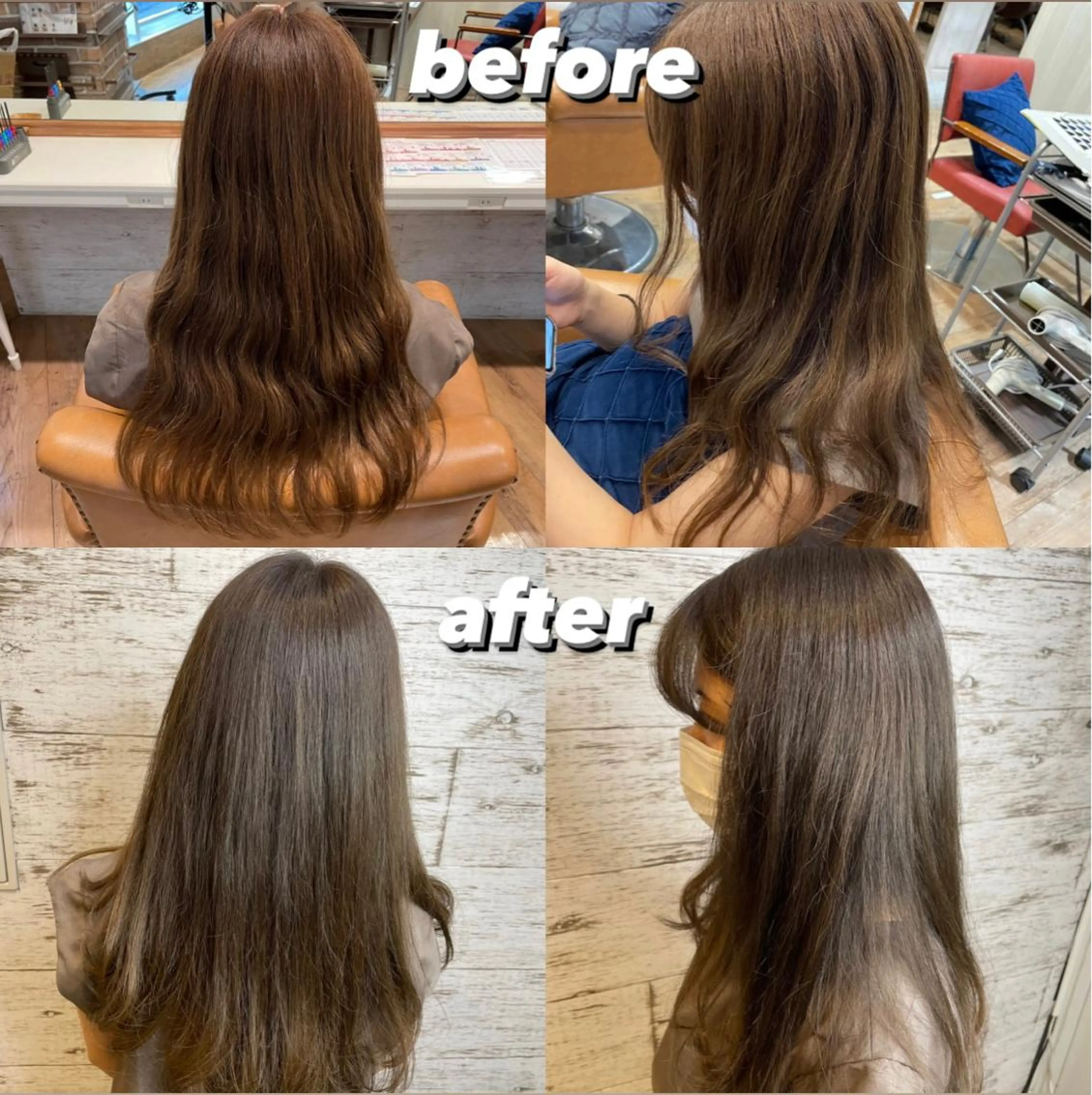 セミロング アッシュ アッシュグレー ☆レディースショート ☆吉崎☆のヘアスタイル