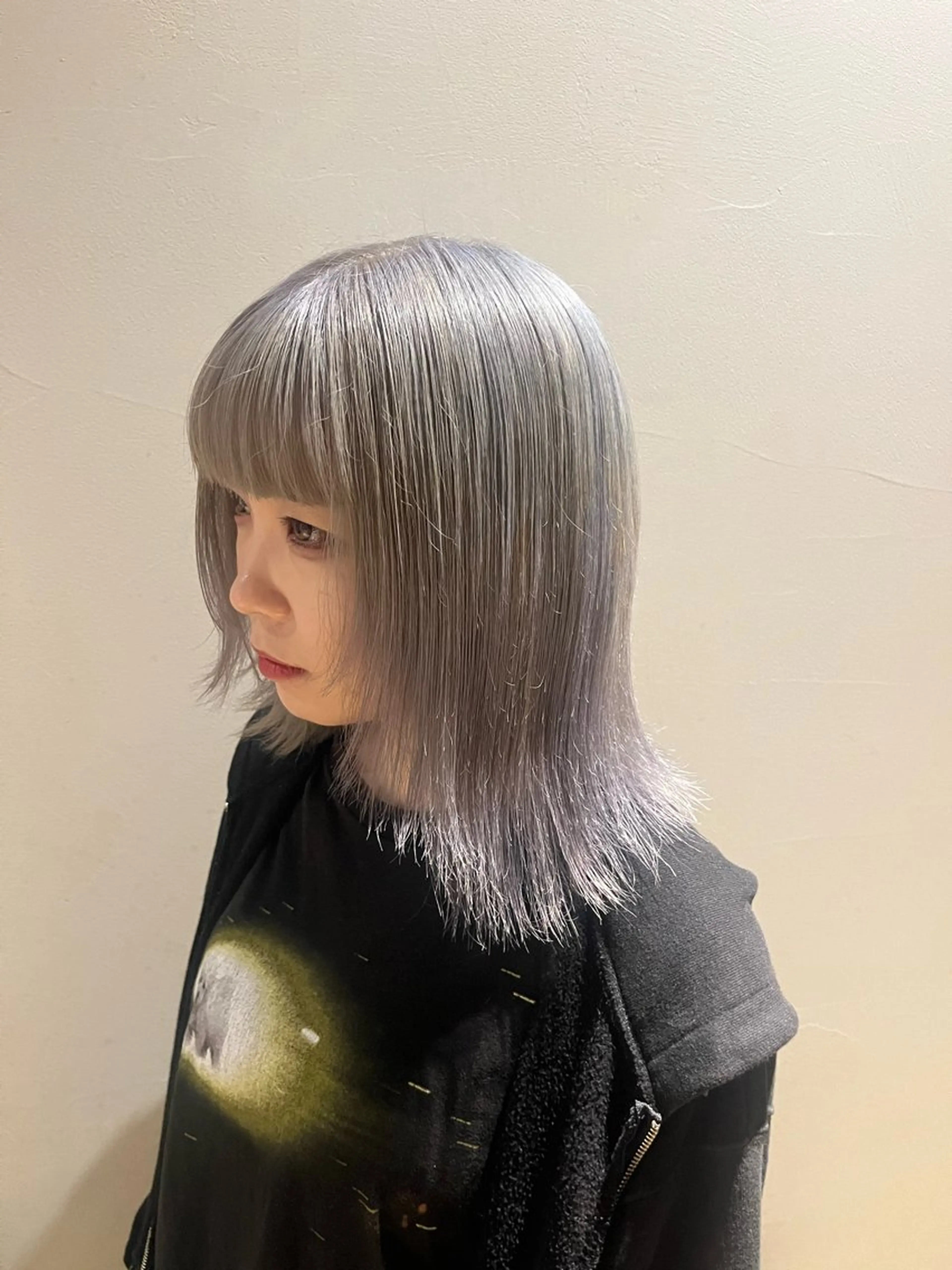 ミディアム みわ/博多 ブリーチ/メンズヘアのヘアスタイル