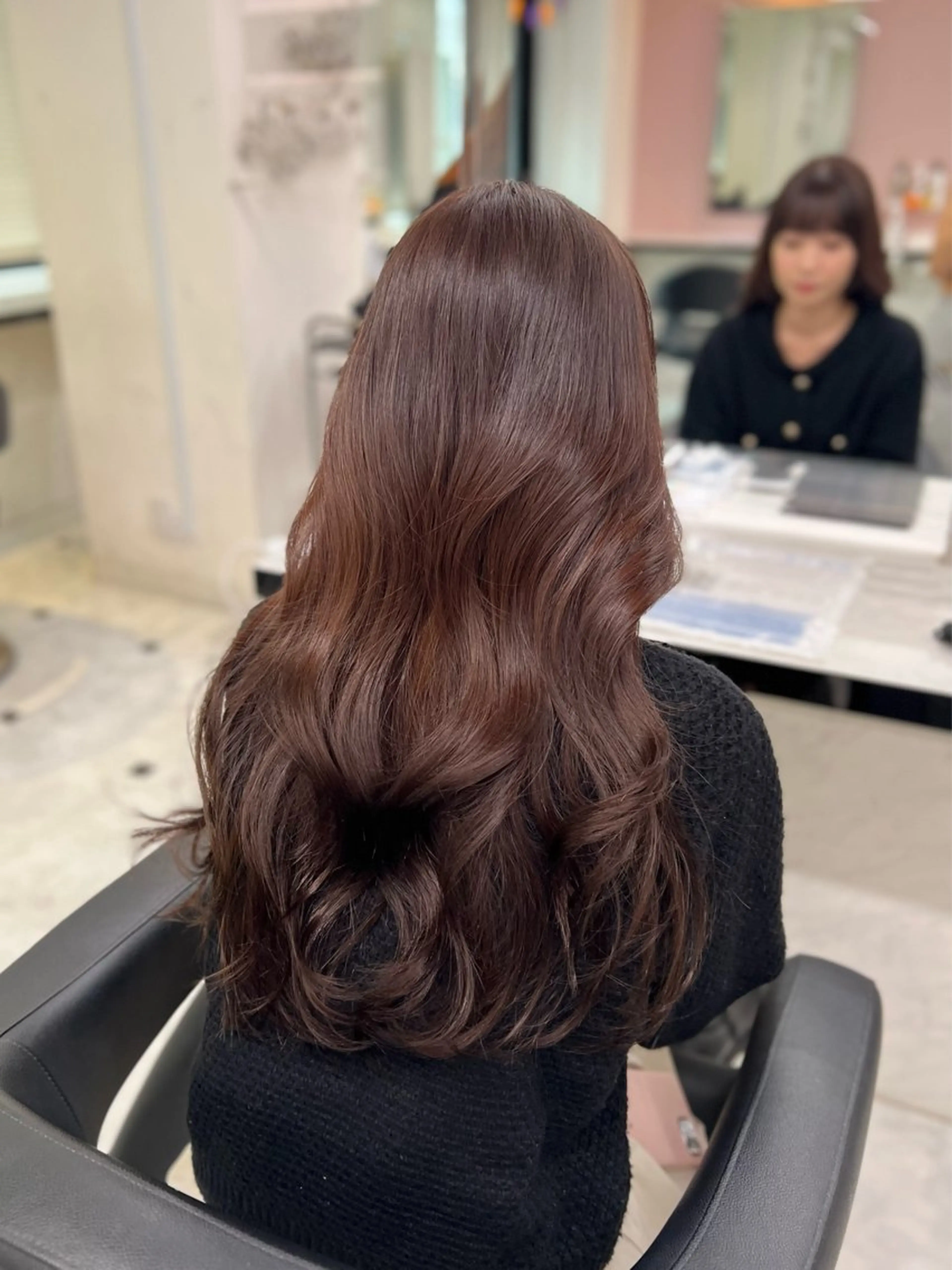 ロング カット ヘアカラー トリートメント ヘアセット まつパ/ケア ブリーチ/sEnAのヘアスタイル