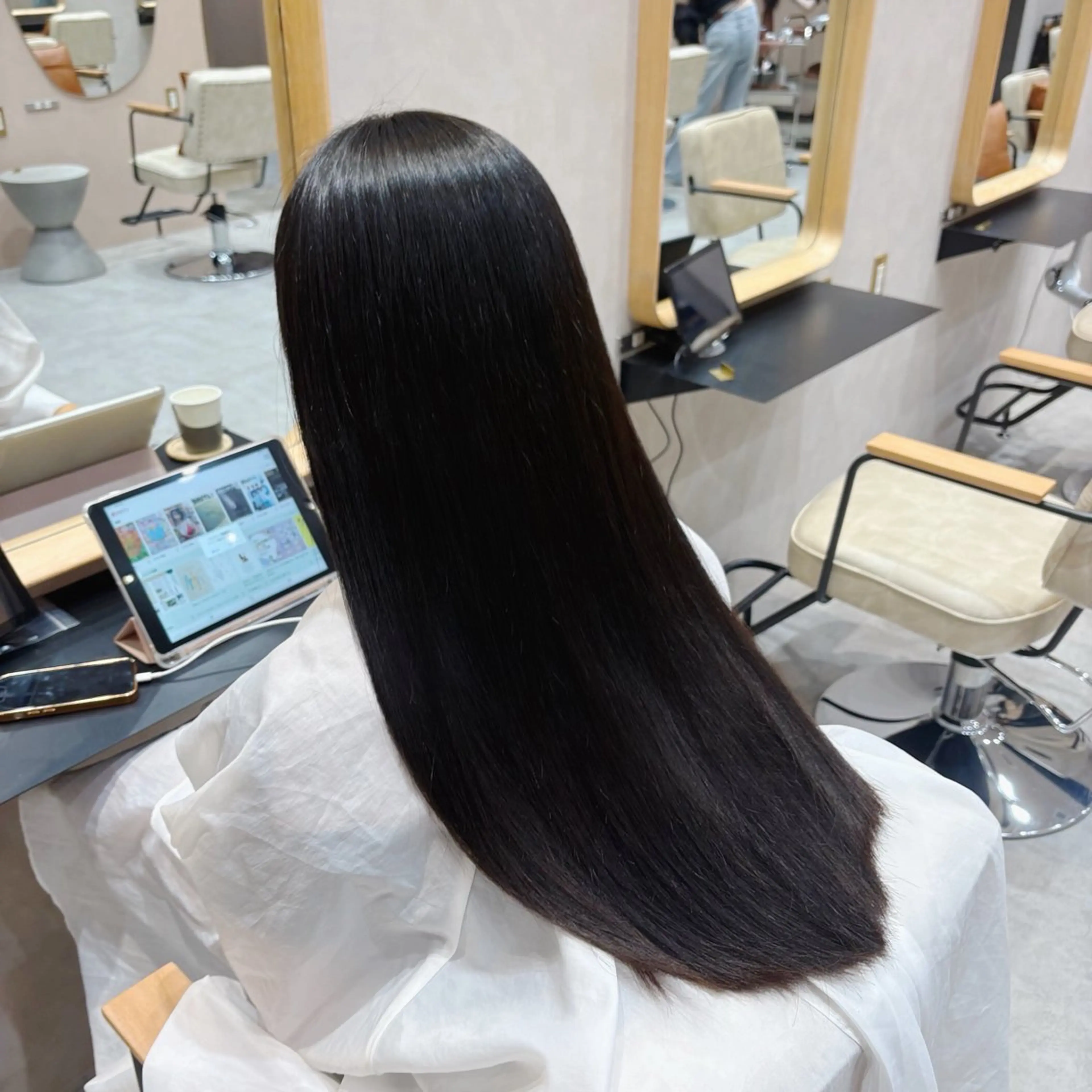 ロング 縮毛矯正 トリートメント 縮毛矯正 🐰あみ【艶カラー/ 縮毛矯正】🫧のヘアスタイル