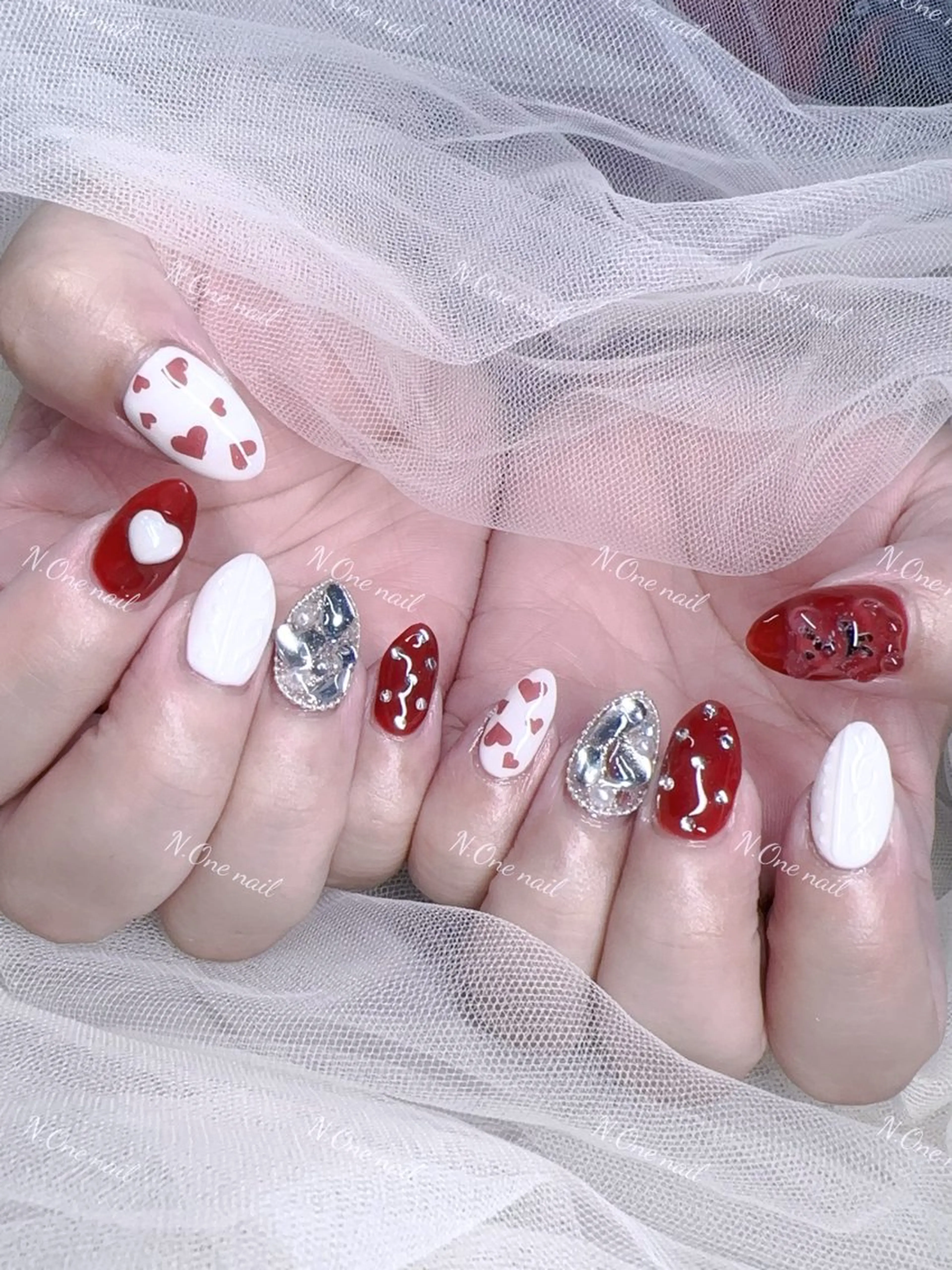 ネイル 長いだし/スカルプ/ パラシェルN.oneのネイルデザイン