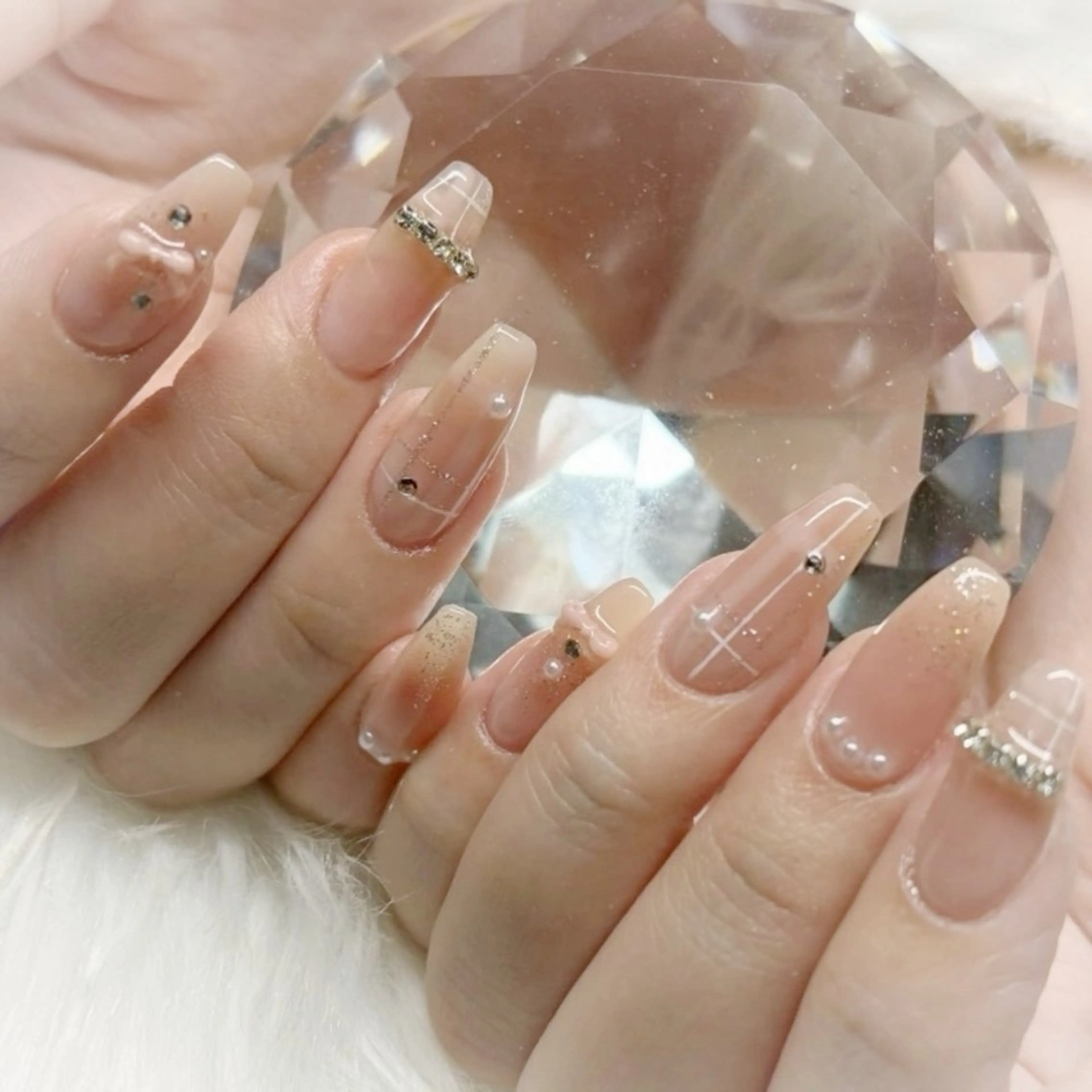 ネイル 長さ出し Merry bell ☆kanonのネイルデザイン
