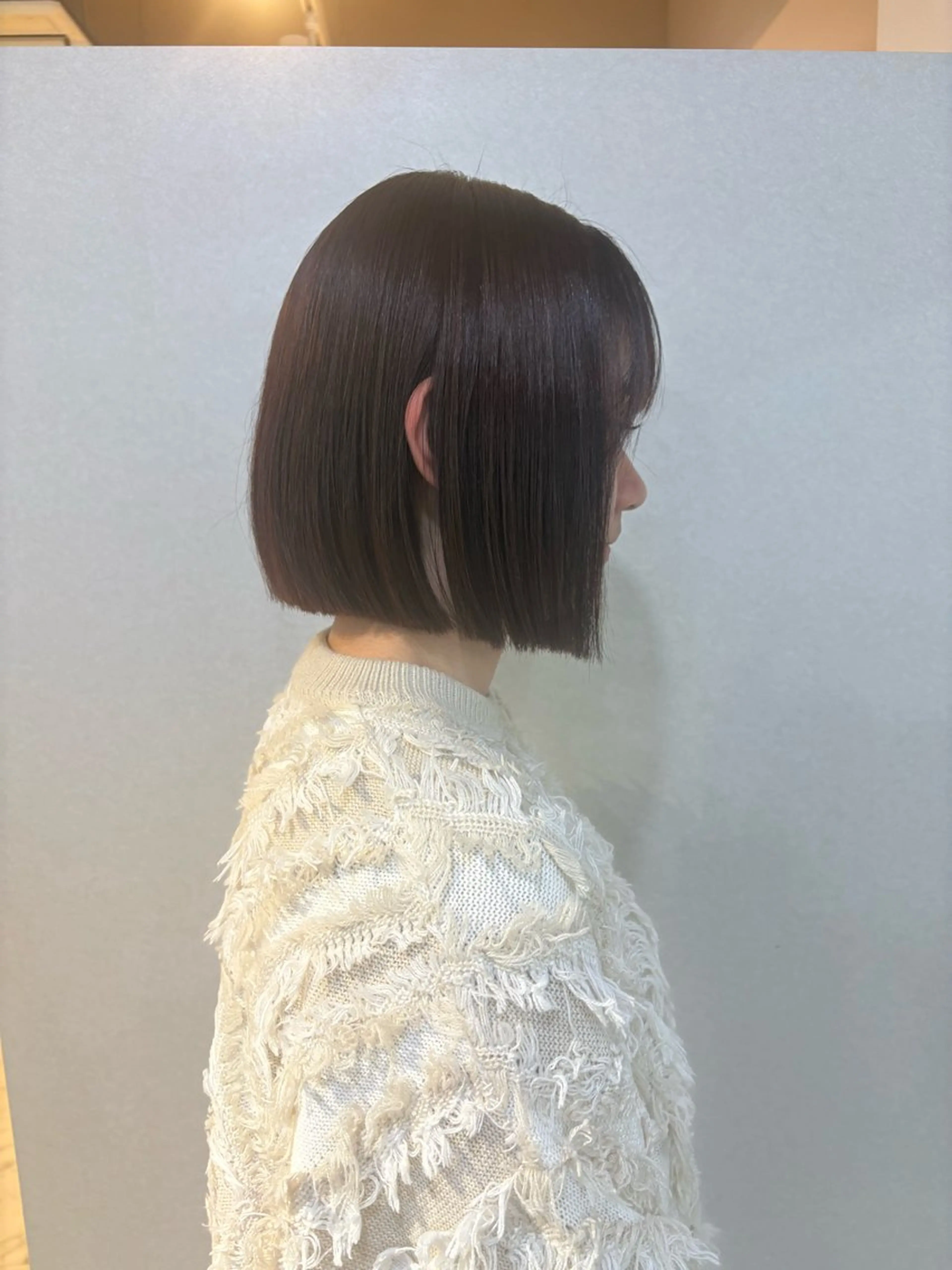 ミディアム レイヤー/ウルフ/ 縮毛矯正/照井友梨のヘアスタイル