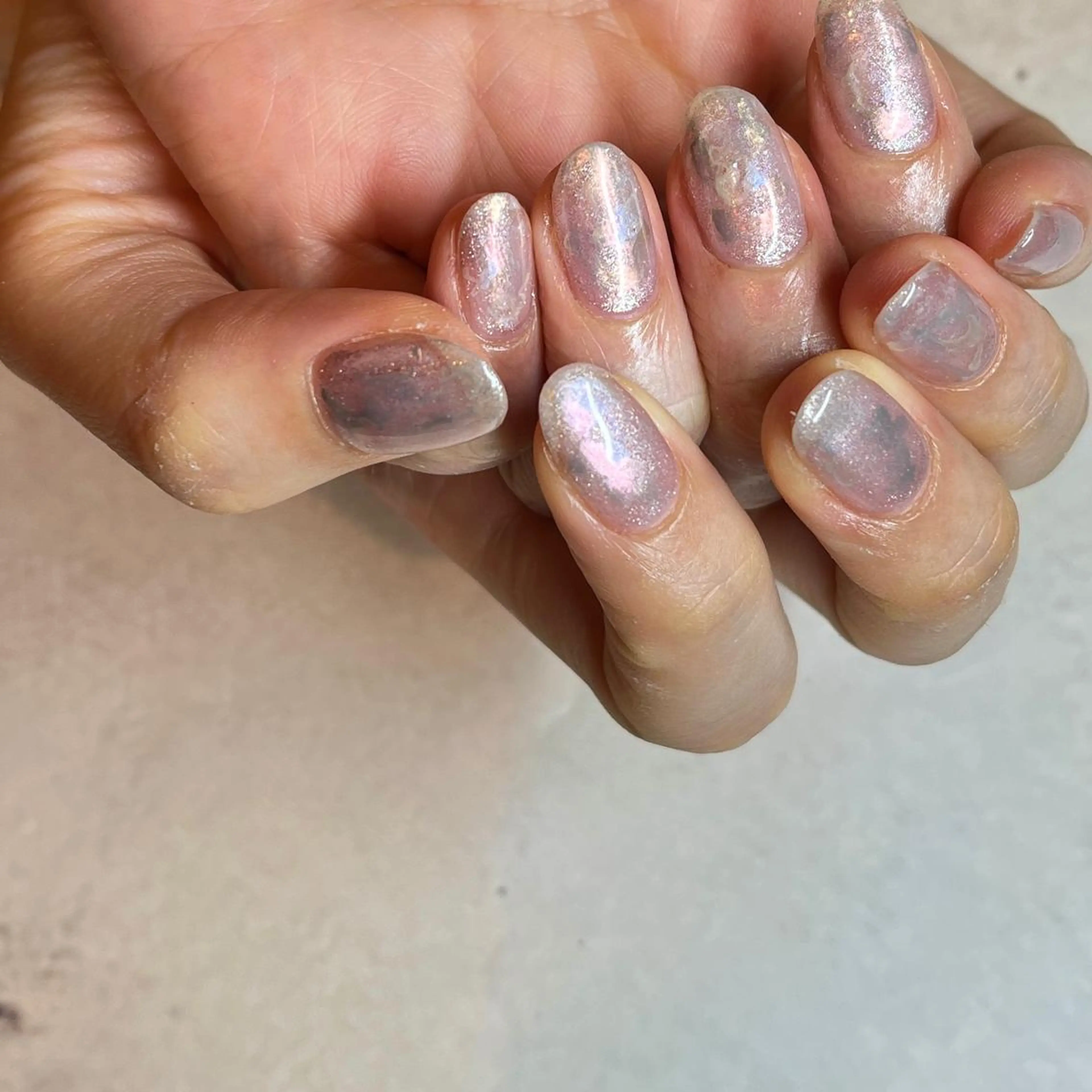 ネイル アートネイル キラキラネイル フリーランス¨̮⃝ ネイリストOKADAのネイルデザイン