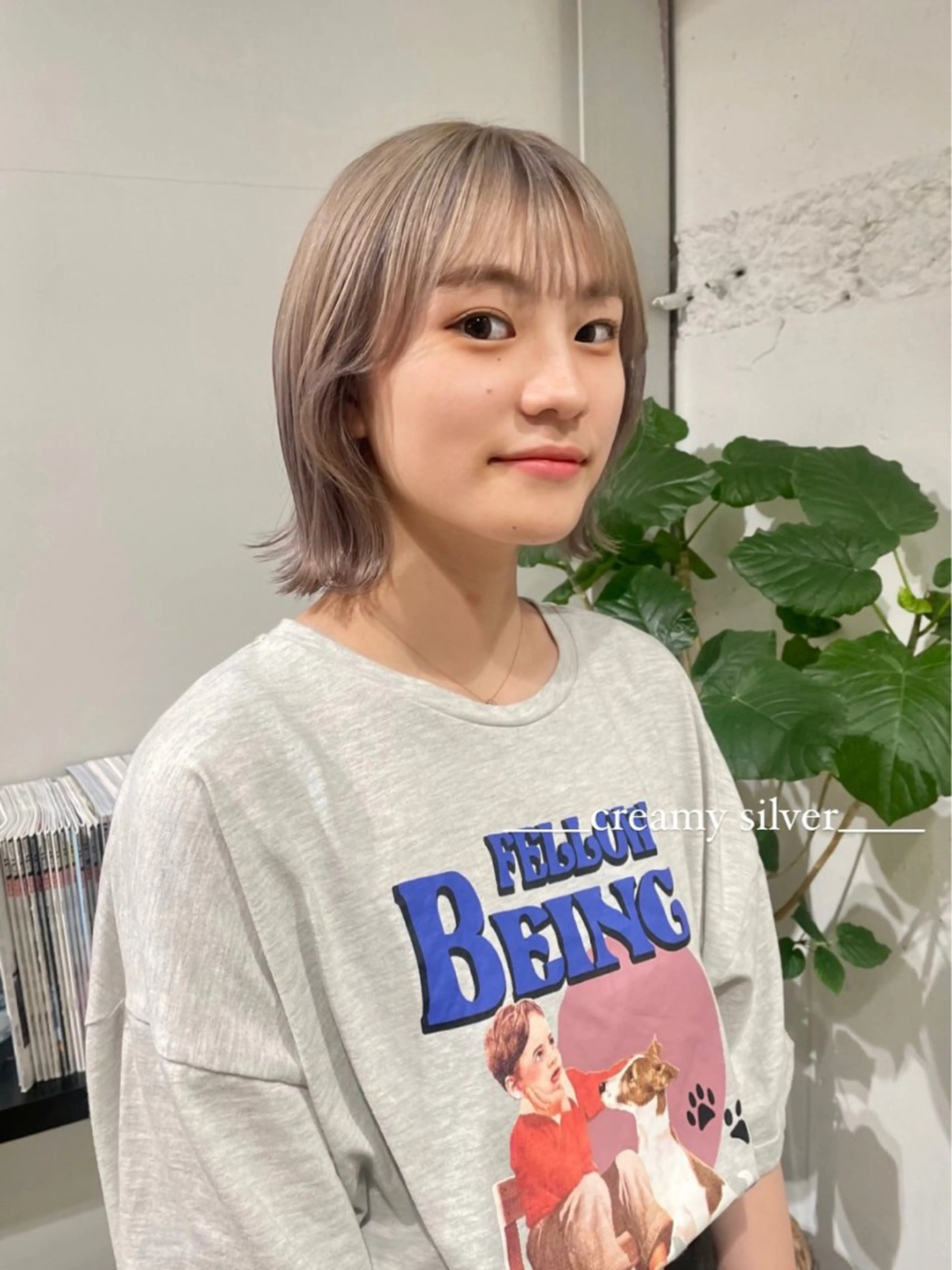 ミディアム カラー ヘアカラー ウルフ/似合わせ レイヤー/RIHOのヘアスタイル