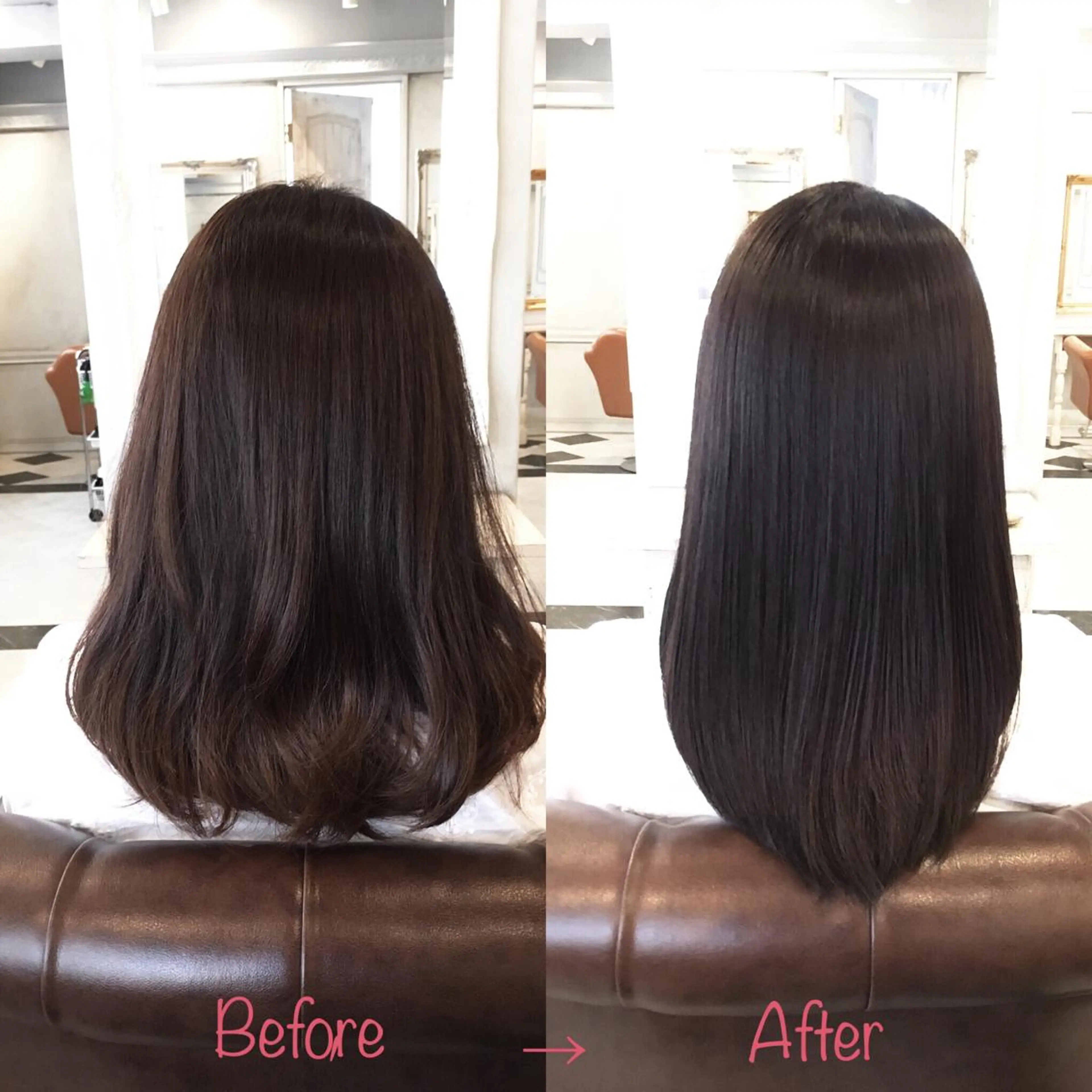 セミロング 縮毛矯正&髪質改善 MAILHAIRのヘアスタイル