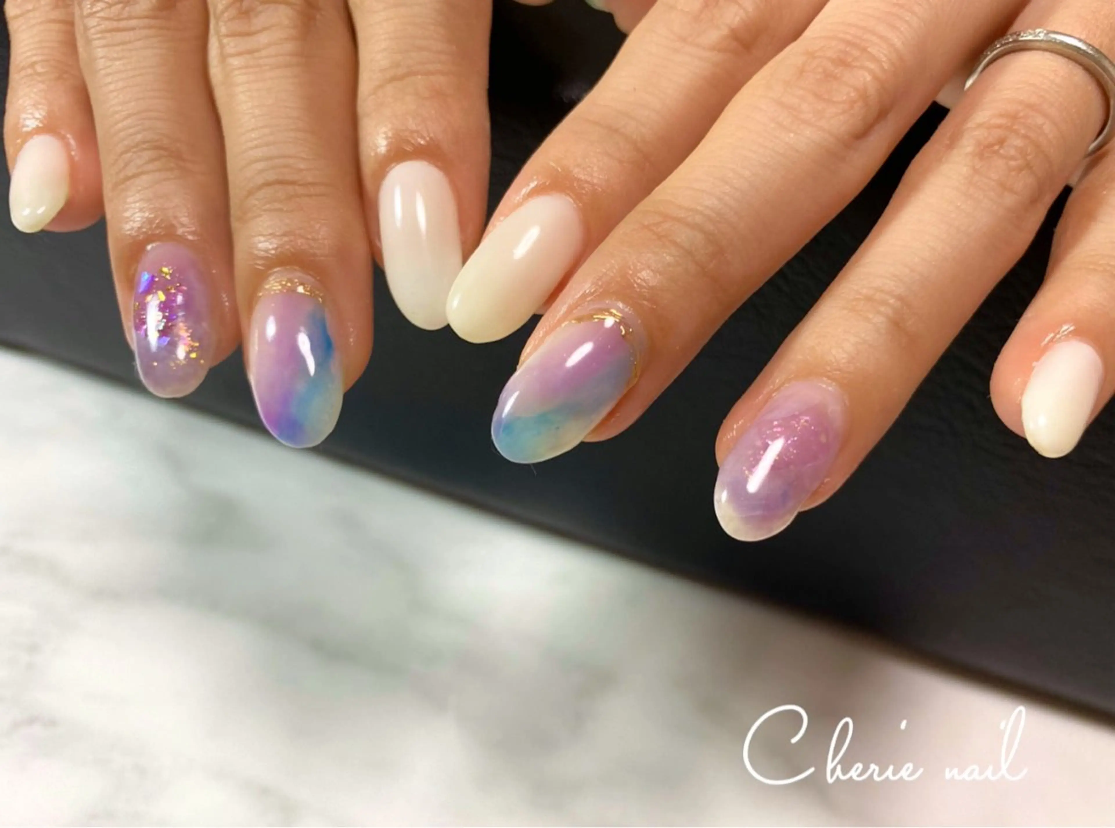 ネイル ジェルネイル ニュアンスネイル ハンドネイル Cherienail yunaのネイルデザイン