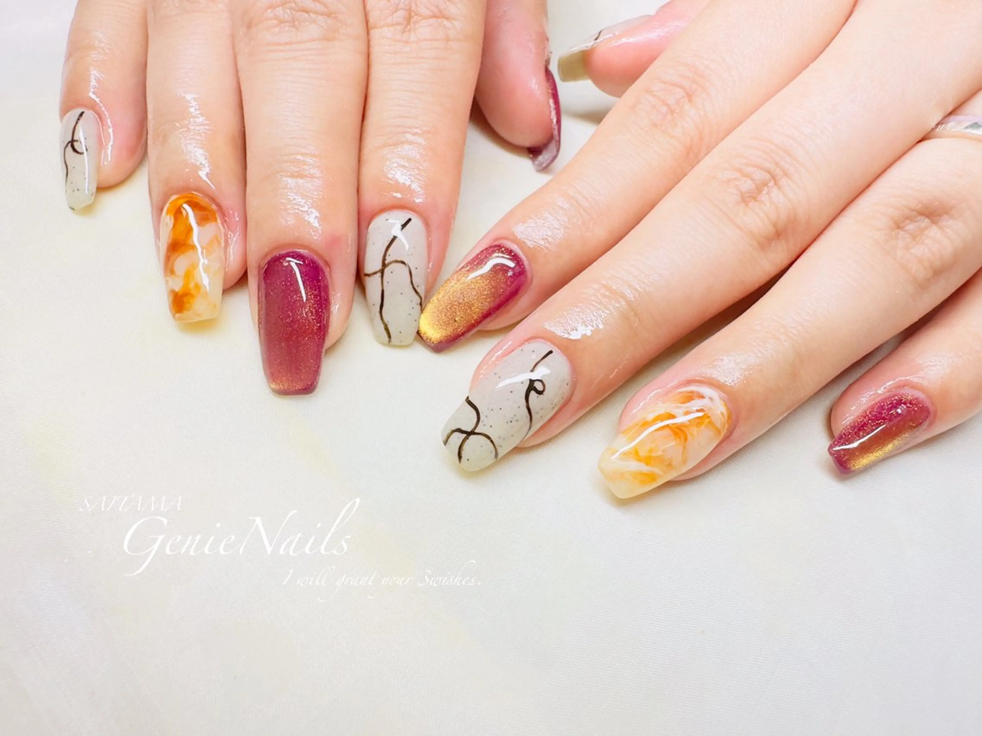 メンズ ネイル アートネイル フットネイル メンズネイル 持ち込み Genie Nailsのネイルデザイン