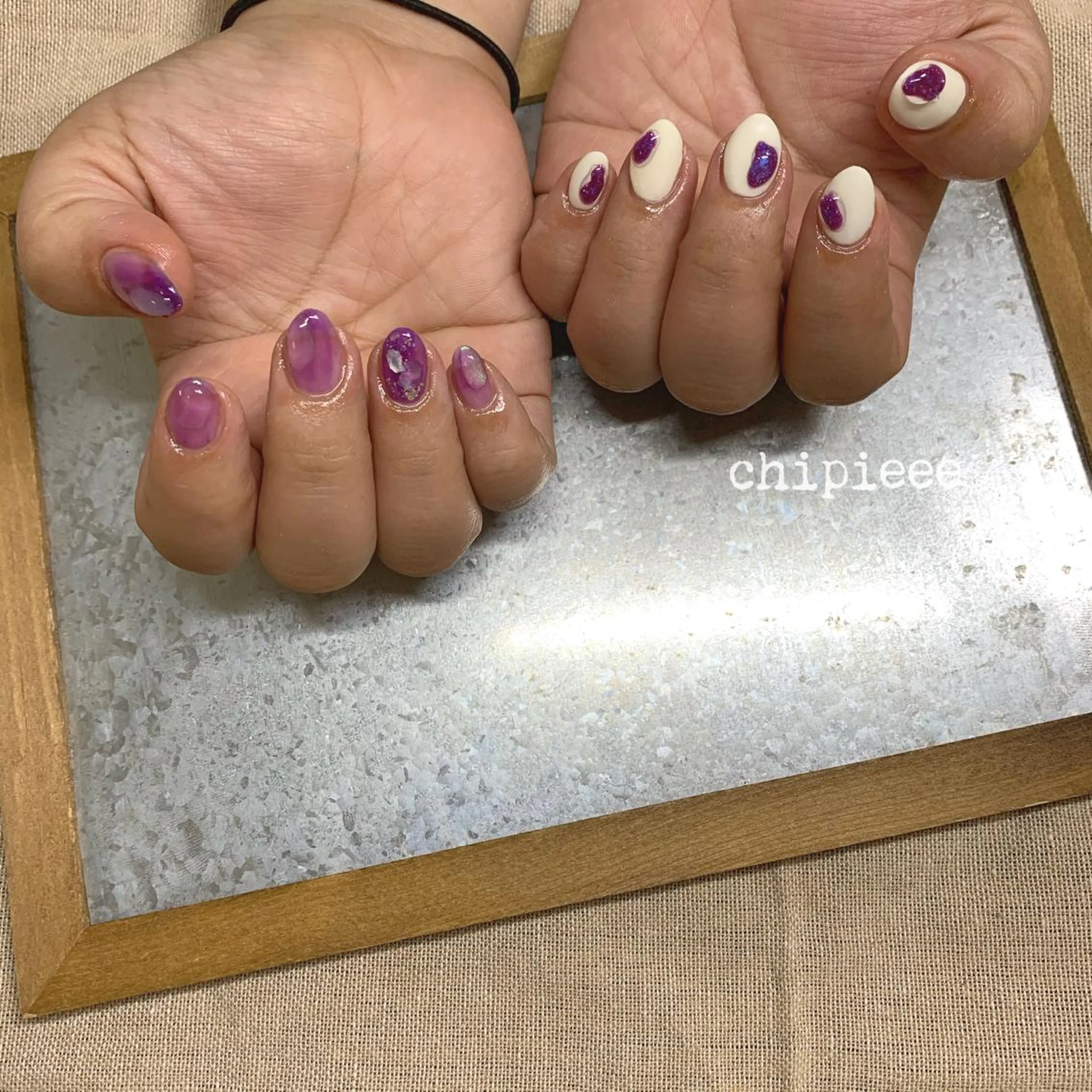 ネイル マットネイル ぷっくりネイル . SHIORIのネイルデザイン