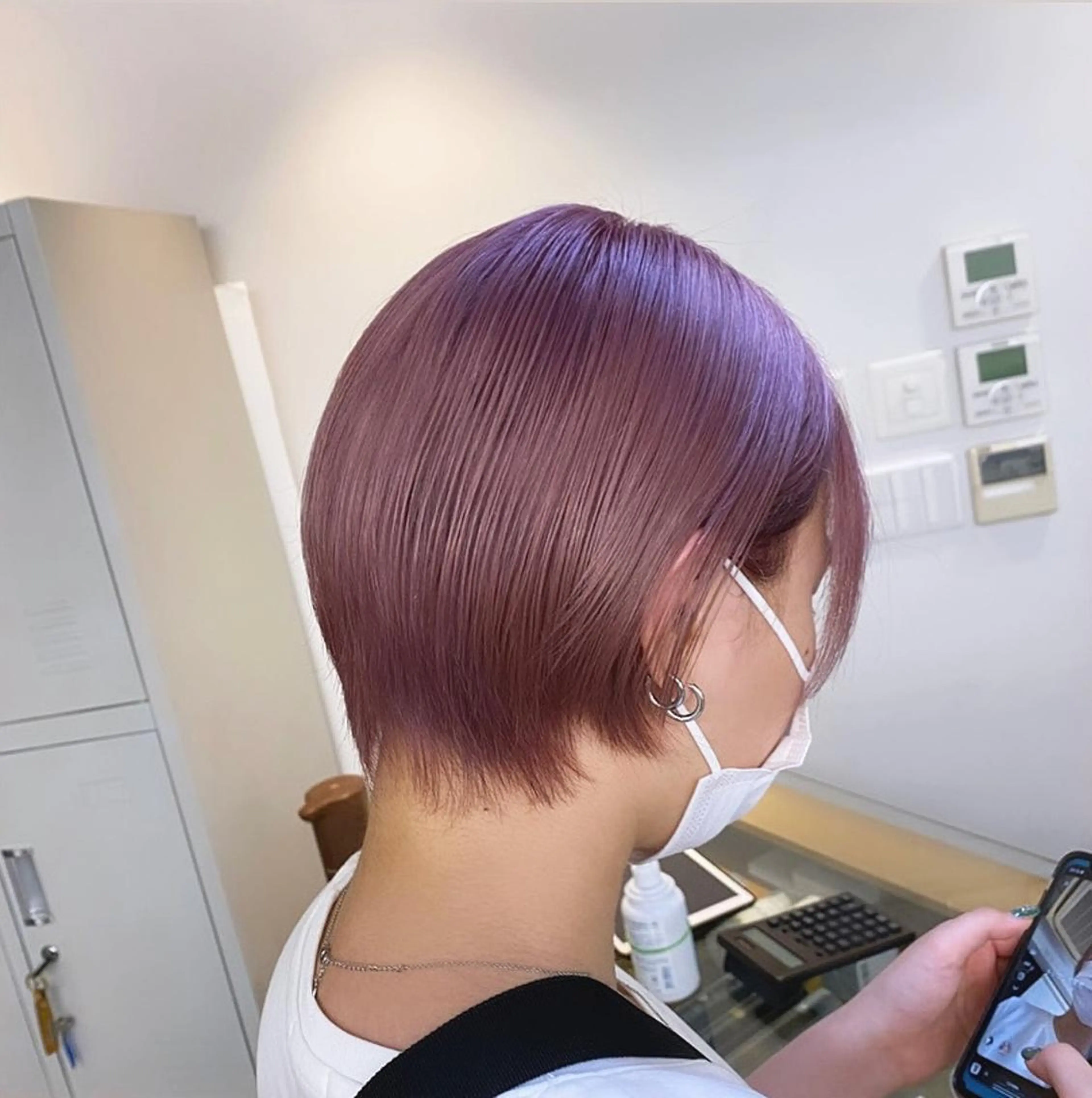 ショート カラー パーマ ヘアアレンジ メンズ キッズ ネイル マツエク・マツパ アイブロウ 暖色系/透明感 治野心のヘアスタイル