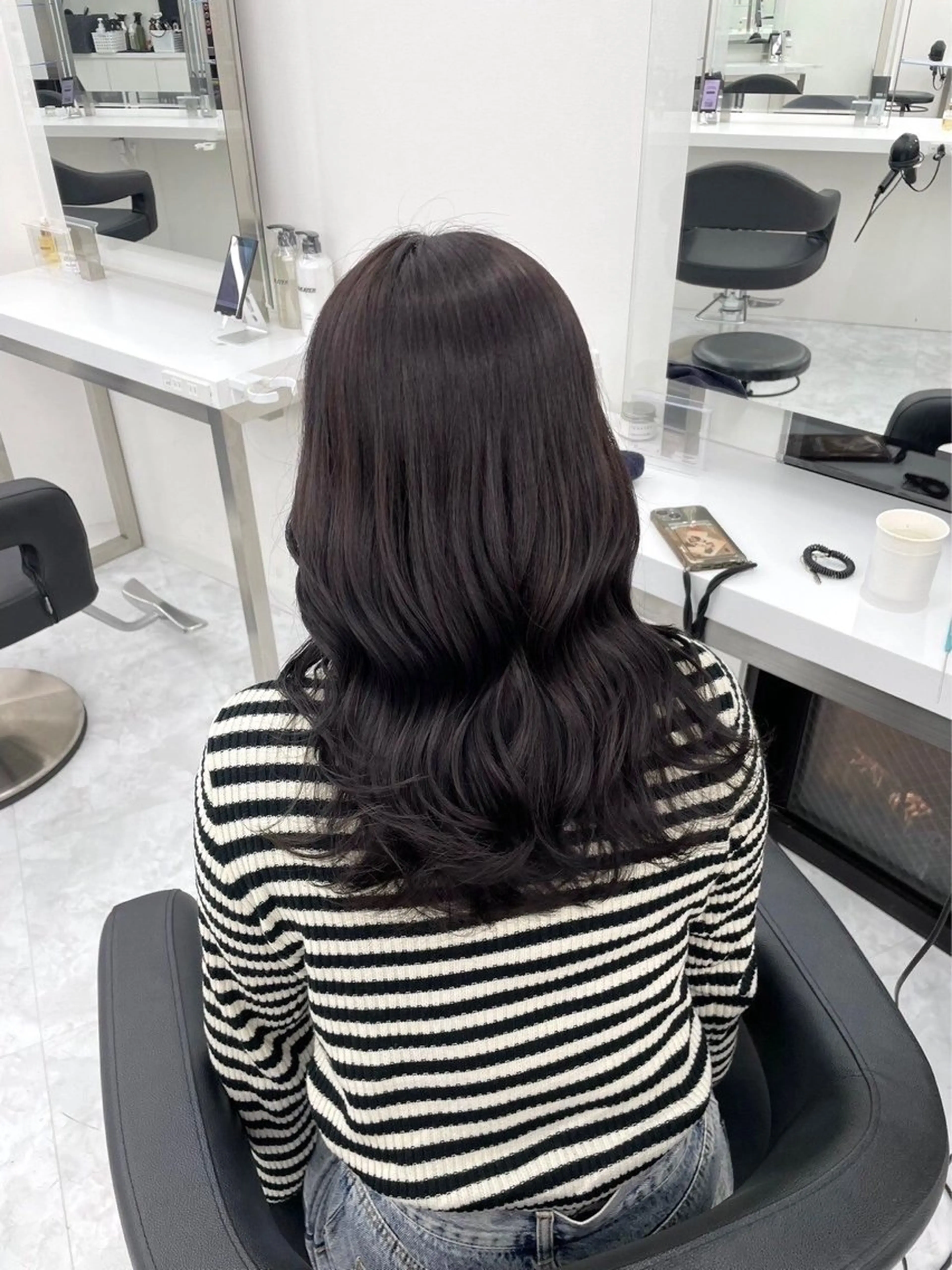 セミロング 透明感ヘア/ベージュ 🩶shiho🩶のヘアスタイル