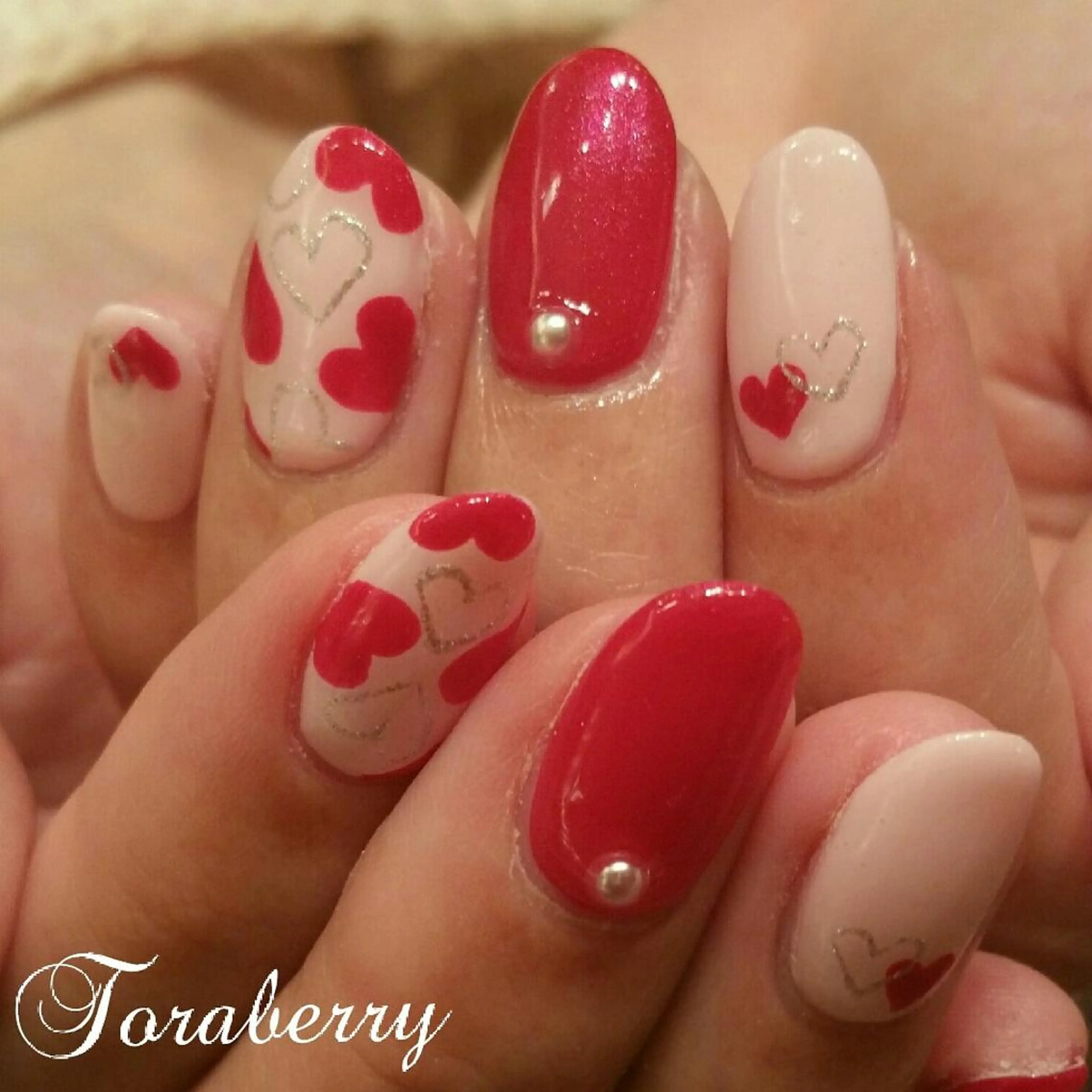 ネイル バレンタイン ネイリスト なつみのネイルデザイン