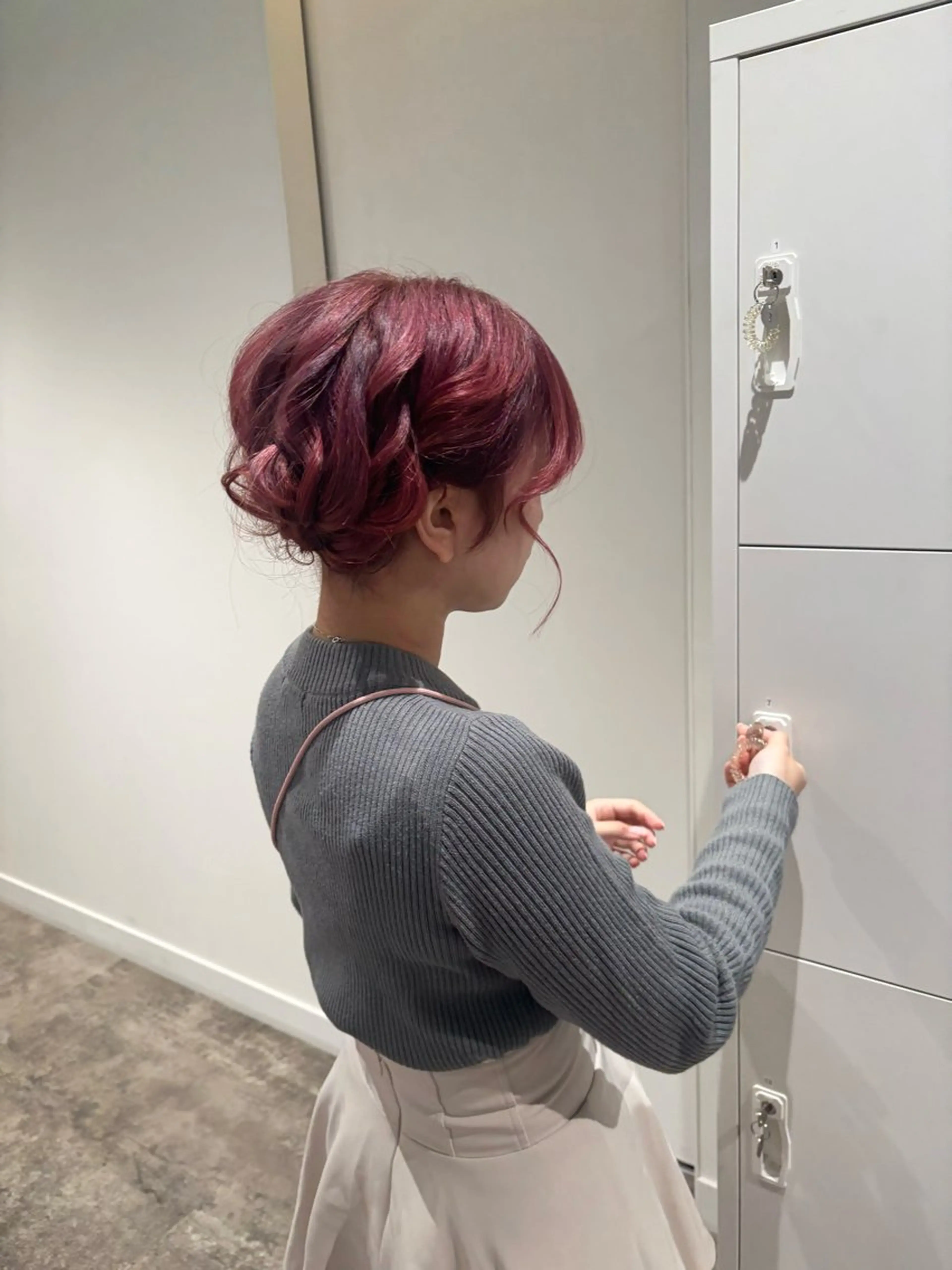 ミディアム ヘアアレンジ ボブ ヘアセット マンツーマン 縮毛矯正/マユコのヘアスタイル