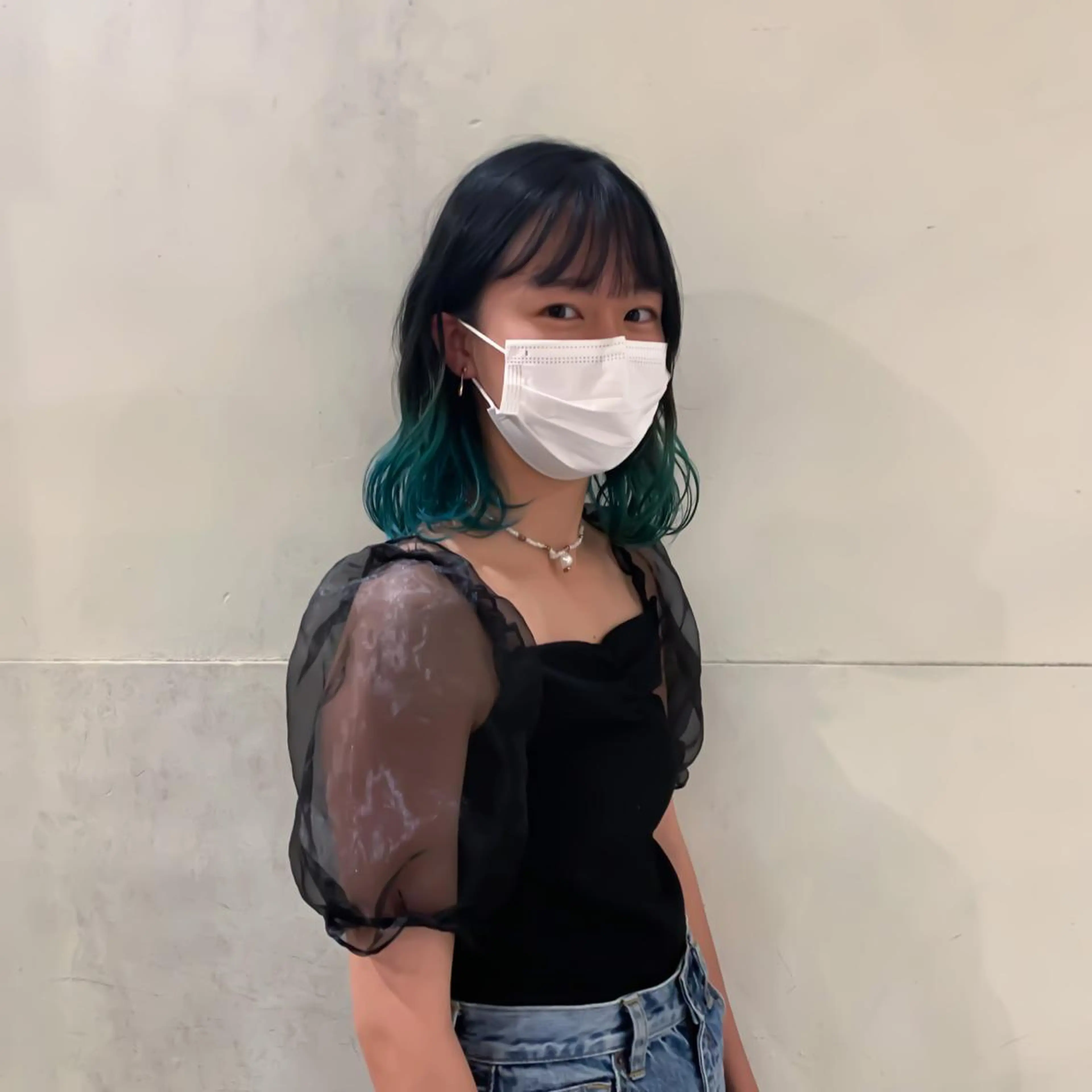 ミディアム カラー ヘアカラー 似合わせカット ケアパーマ喜来雅由のヘアスタイル