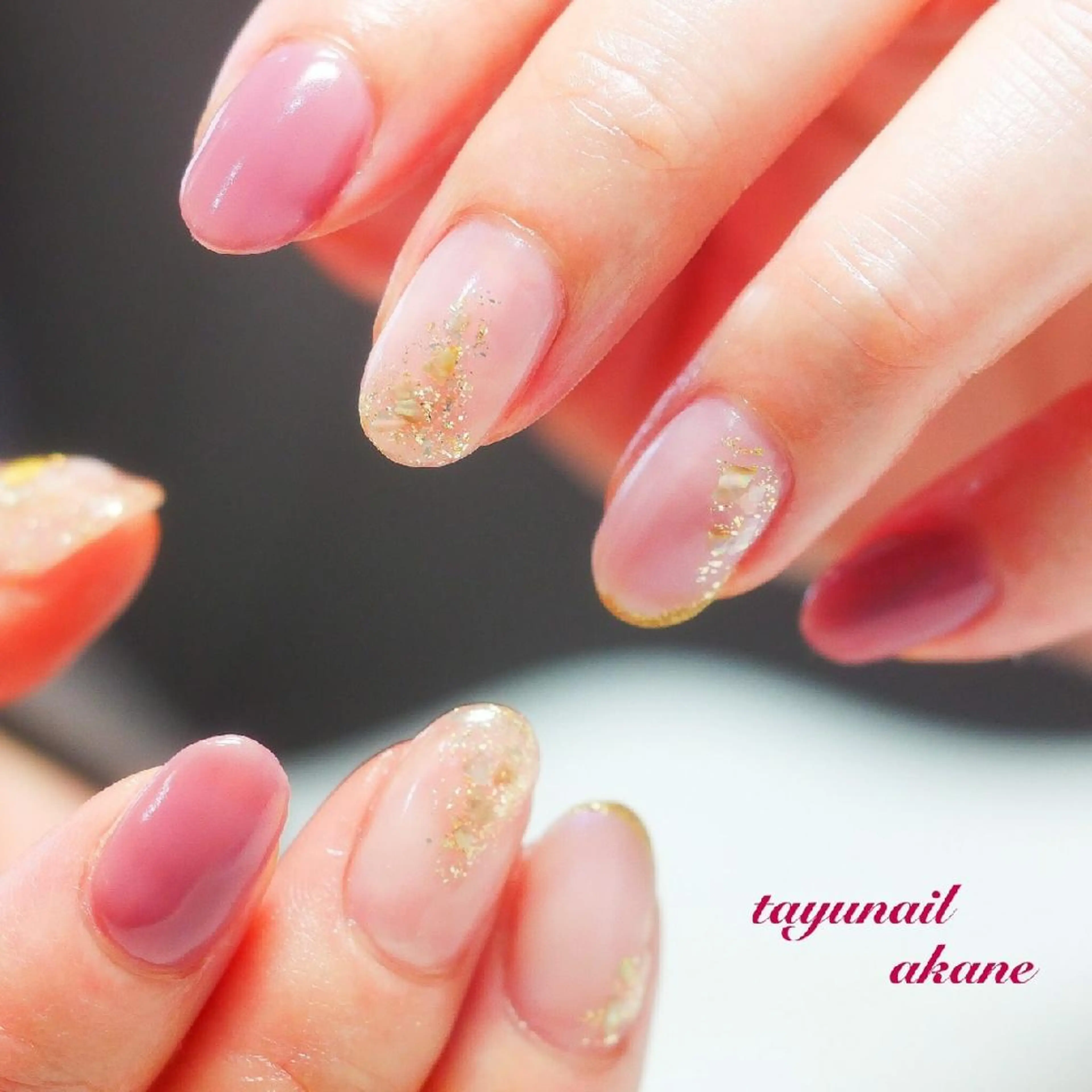 ネイル アートネイル ブルー ジェルネイル ニュアンスネイル パラジェル ネイルサロン 【たゆnail】のネイルデザイン
