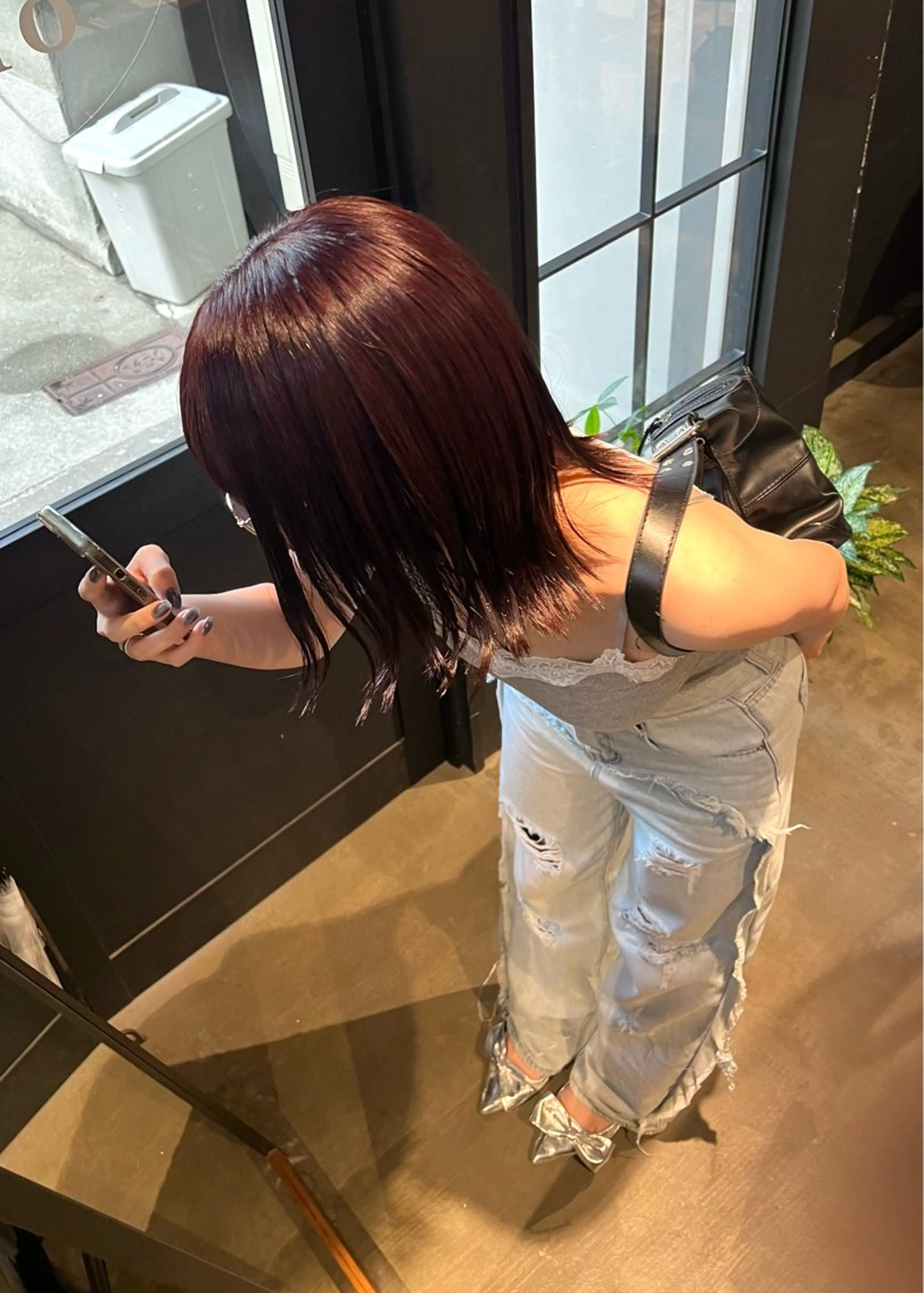 ミディアム カラー かえで🧶 ボブ/ハイトーンのヘアスタイル