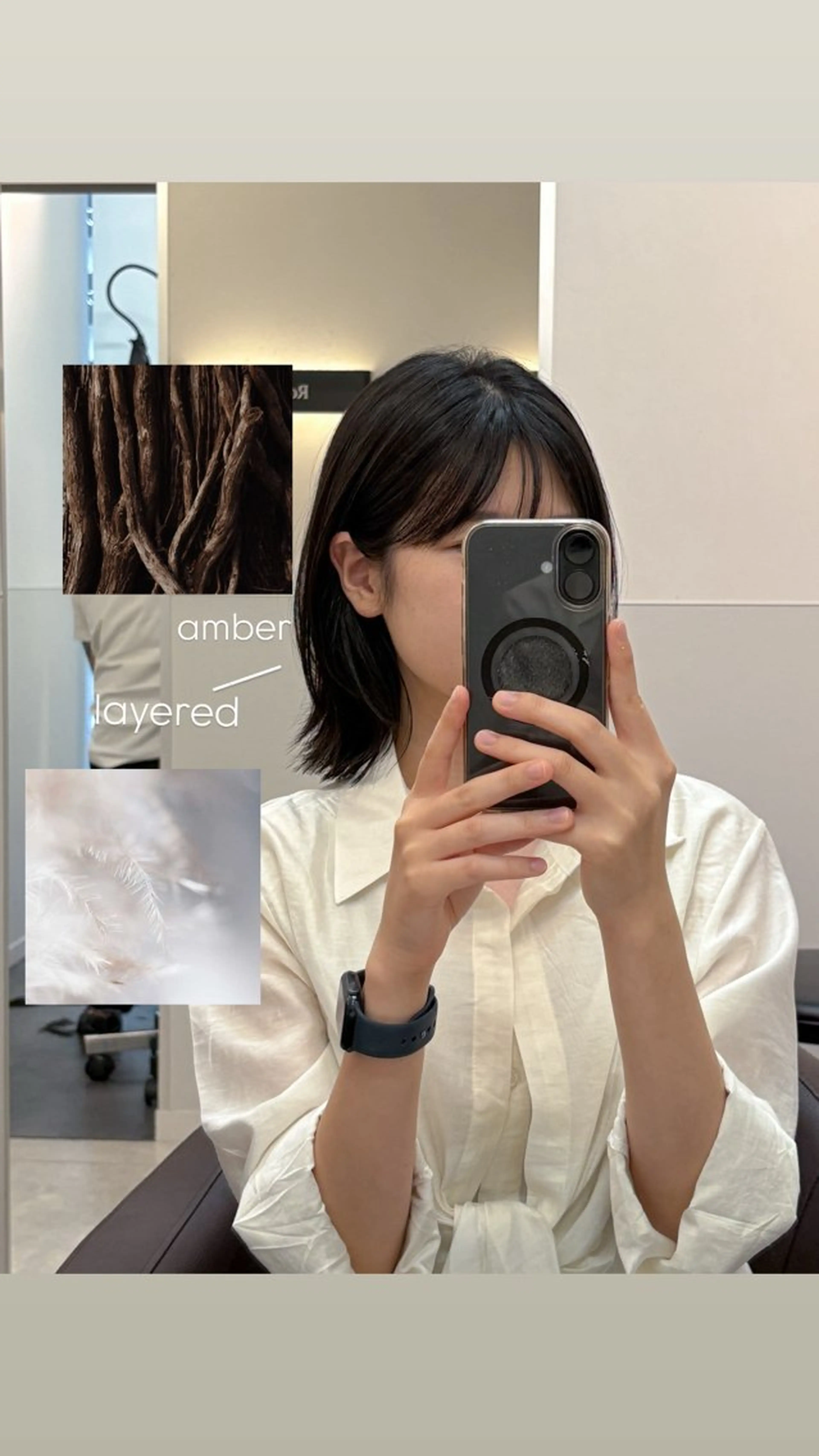 ショート カラー パーマ ヘアアレンジ 切りっぱなしボブ ボブレイヤー ボブ くびれヘア くせ毛 カット トリートメント 切りっぱなしヘアボブ ミディアムヘアRYOのヘアスタイル