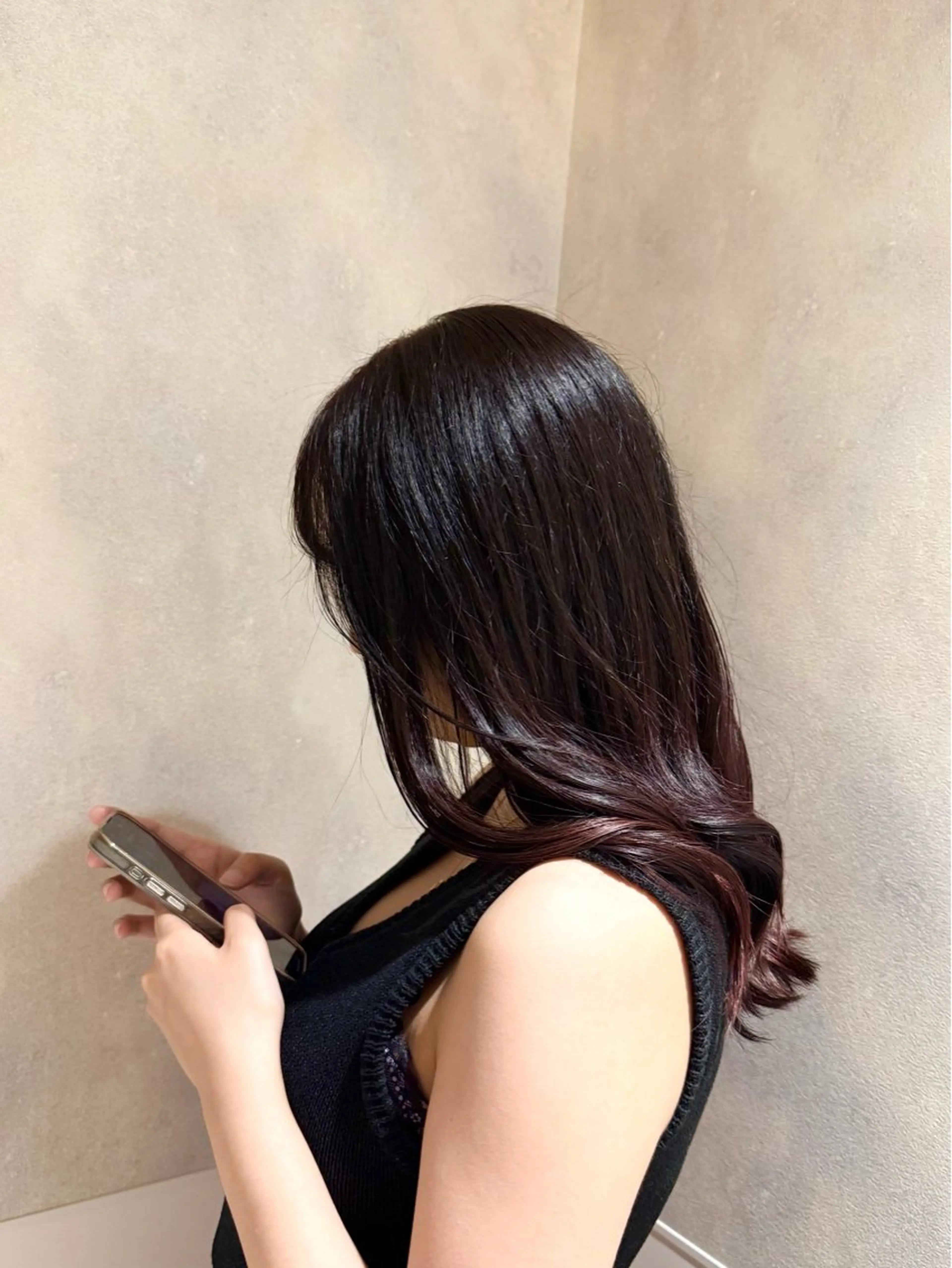 ロング カラー ヘアカラー オタク美容師☃️🩵 ヘアアレンジ/暗髪のヘアスタイル