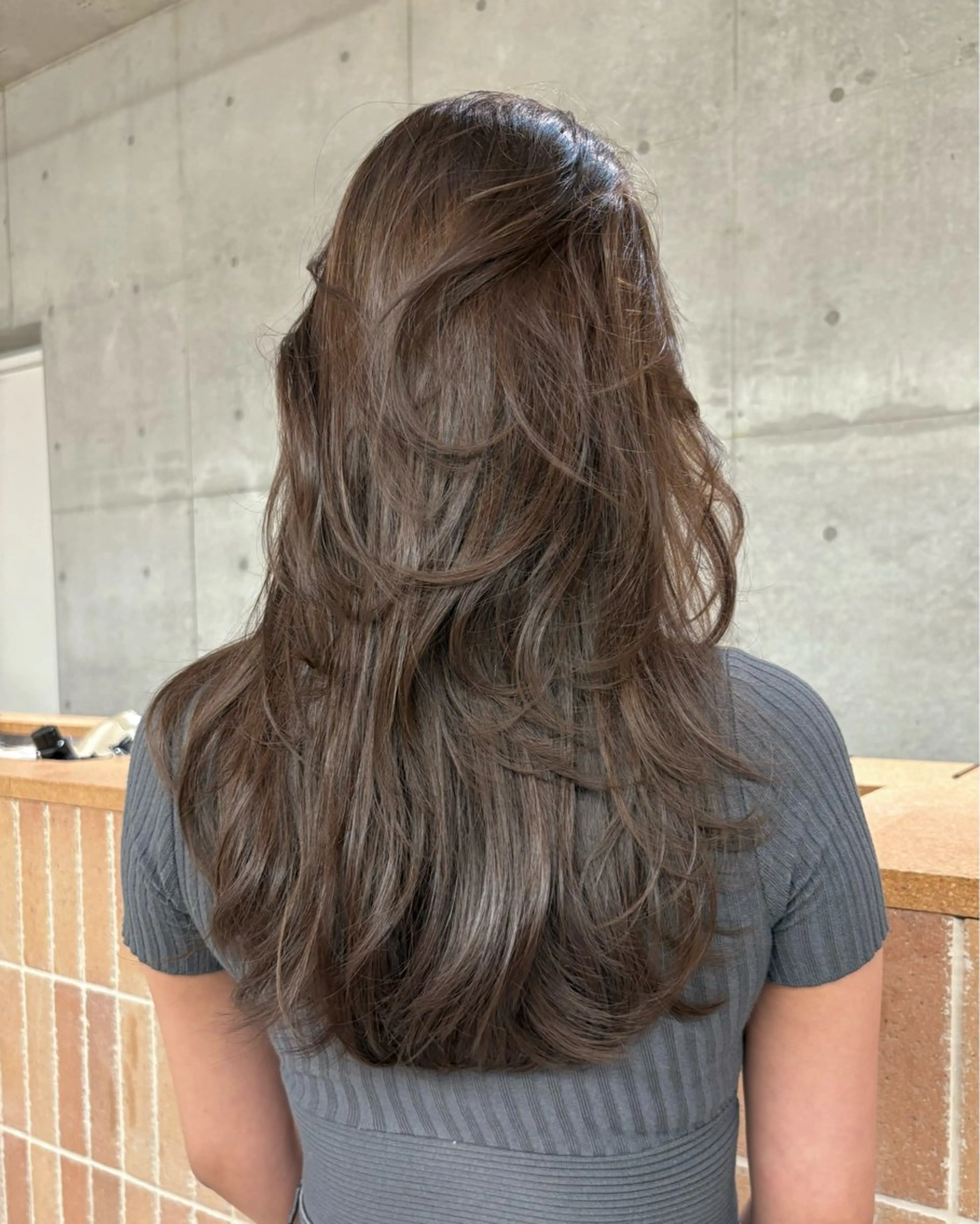 ロング カラー カット ヘアカラー トリートメント レイヤー/柔色 カラー/SAkiのヘアスタイル