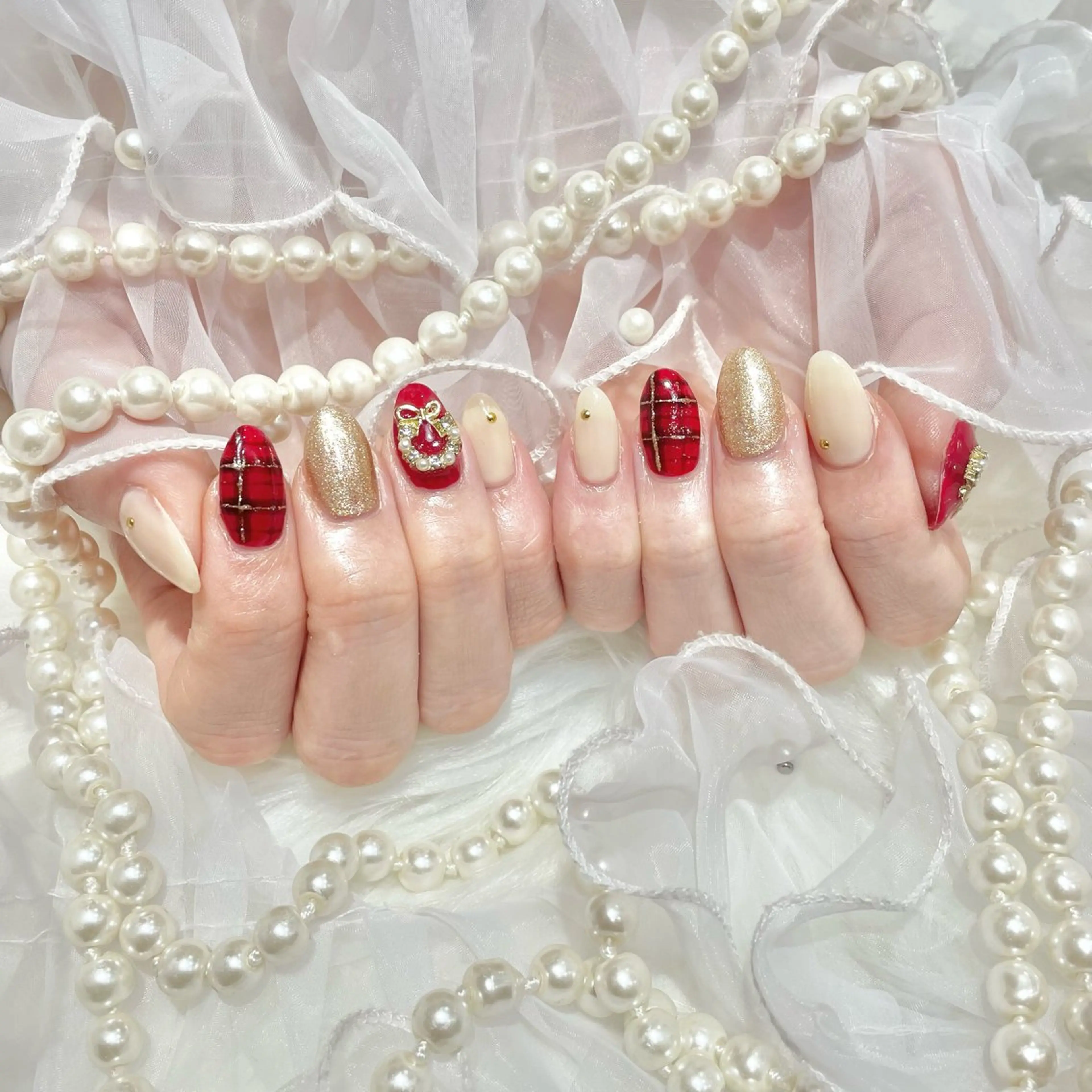 ネイル 冬ネイル クリスマス WISTERIA midoriのネイルデザイン