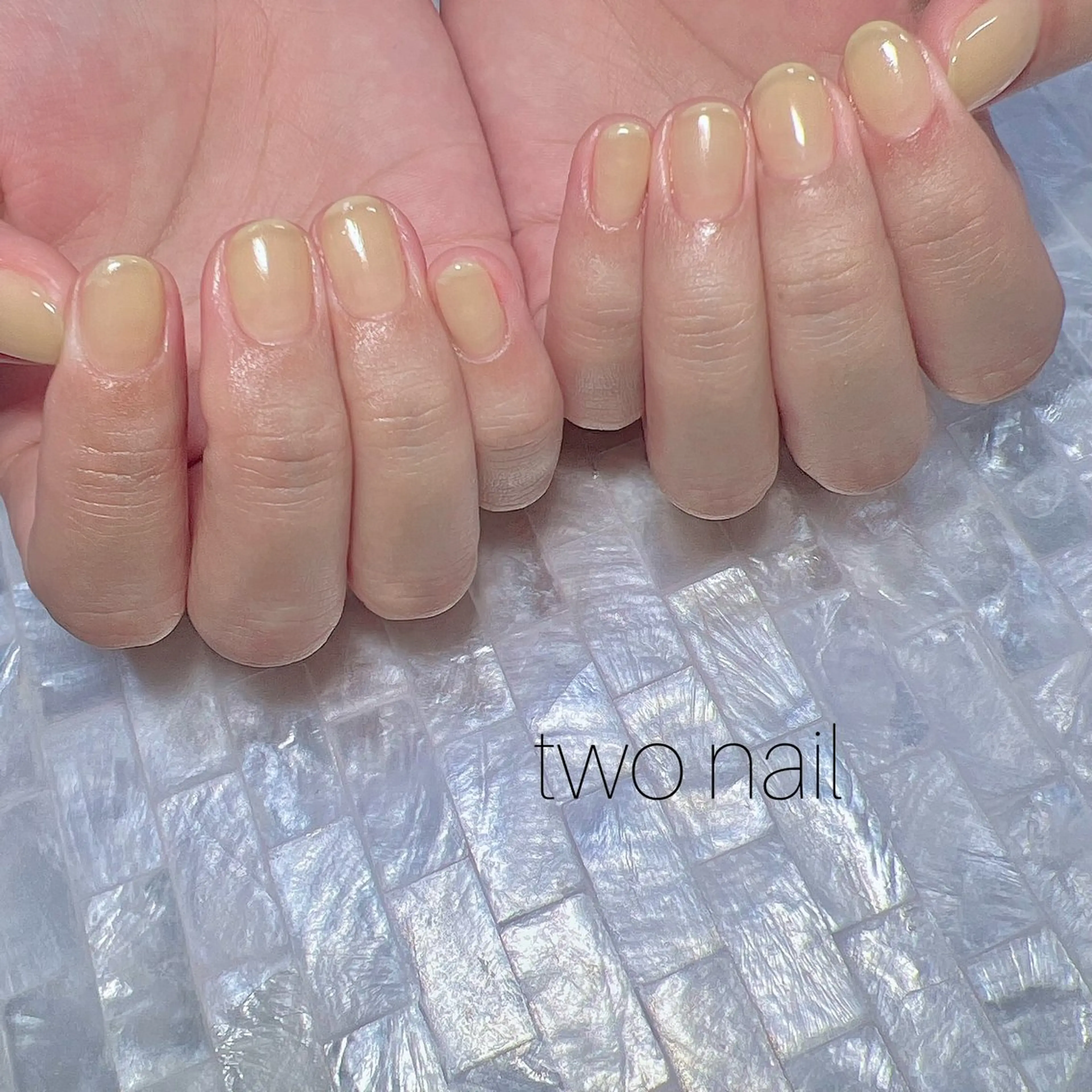 ネイル ネイルチップ ホワイト ハンドネイル two nailのネイルデザイン
