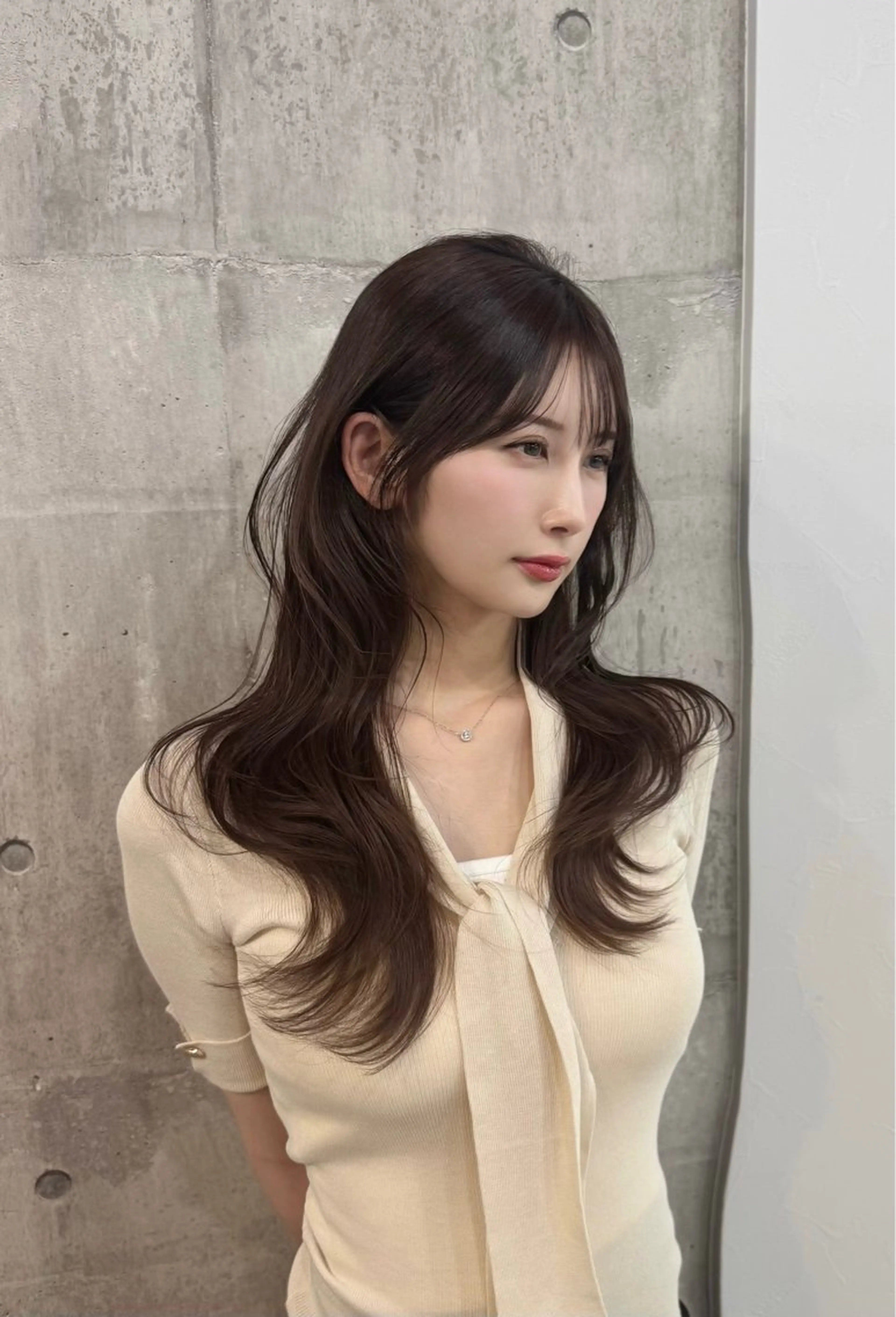 ロング カット トリートメント レイヤー・ブリーチ kiyotoshiのヘアスタイル