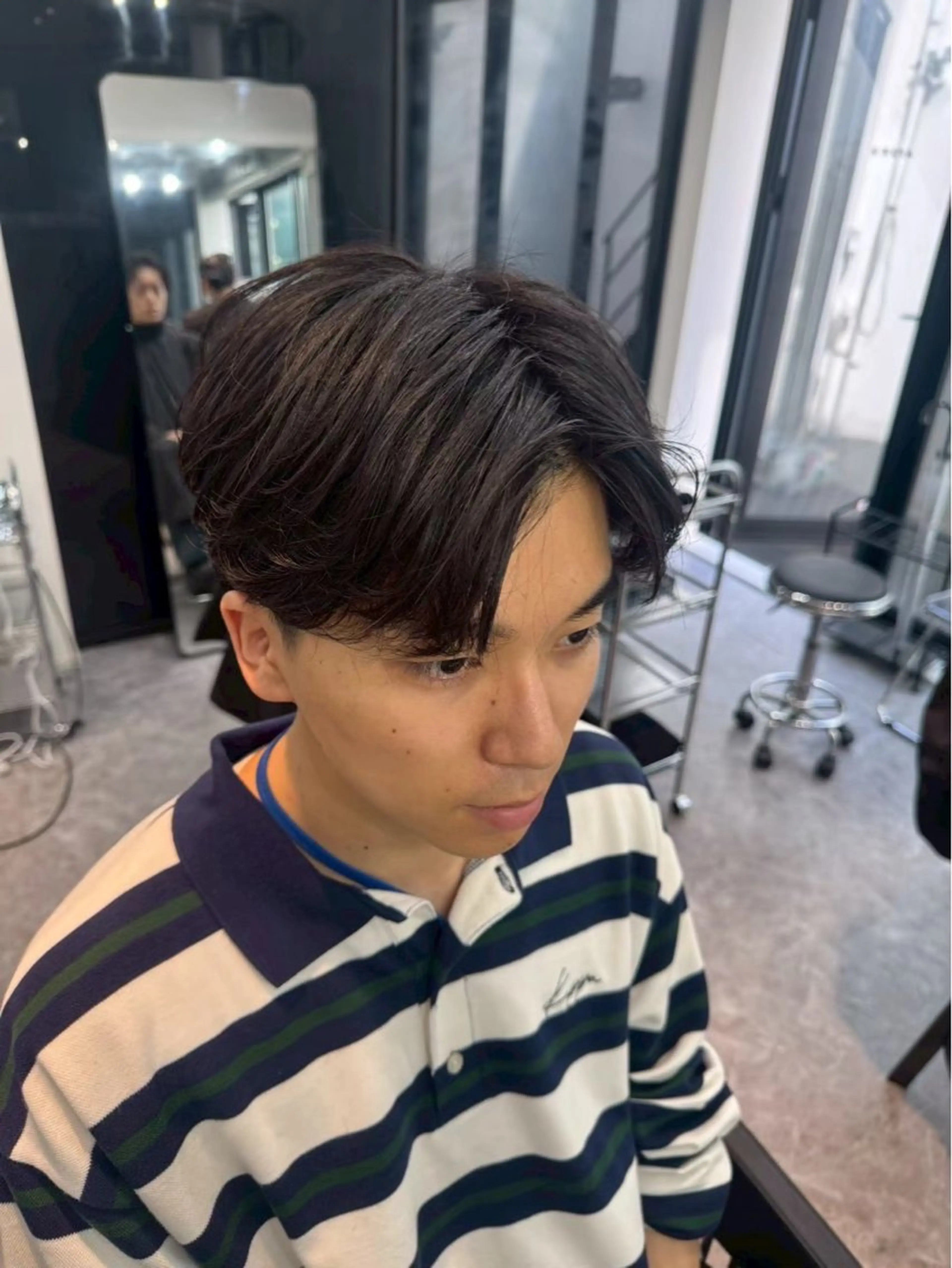 ショート メンズ 縮毛矯正 水上 隼斗のヘアスタイル