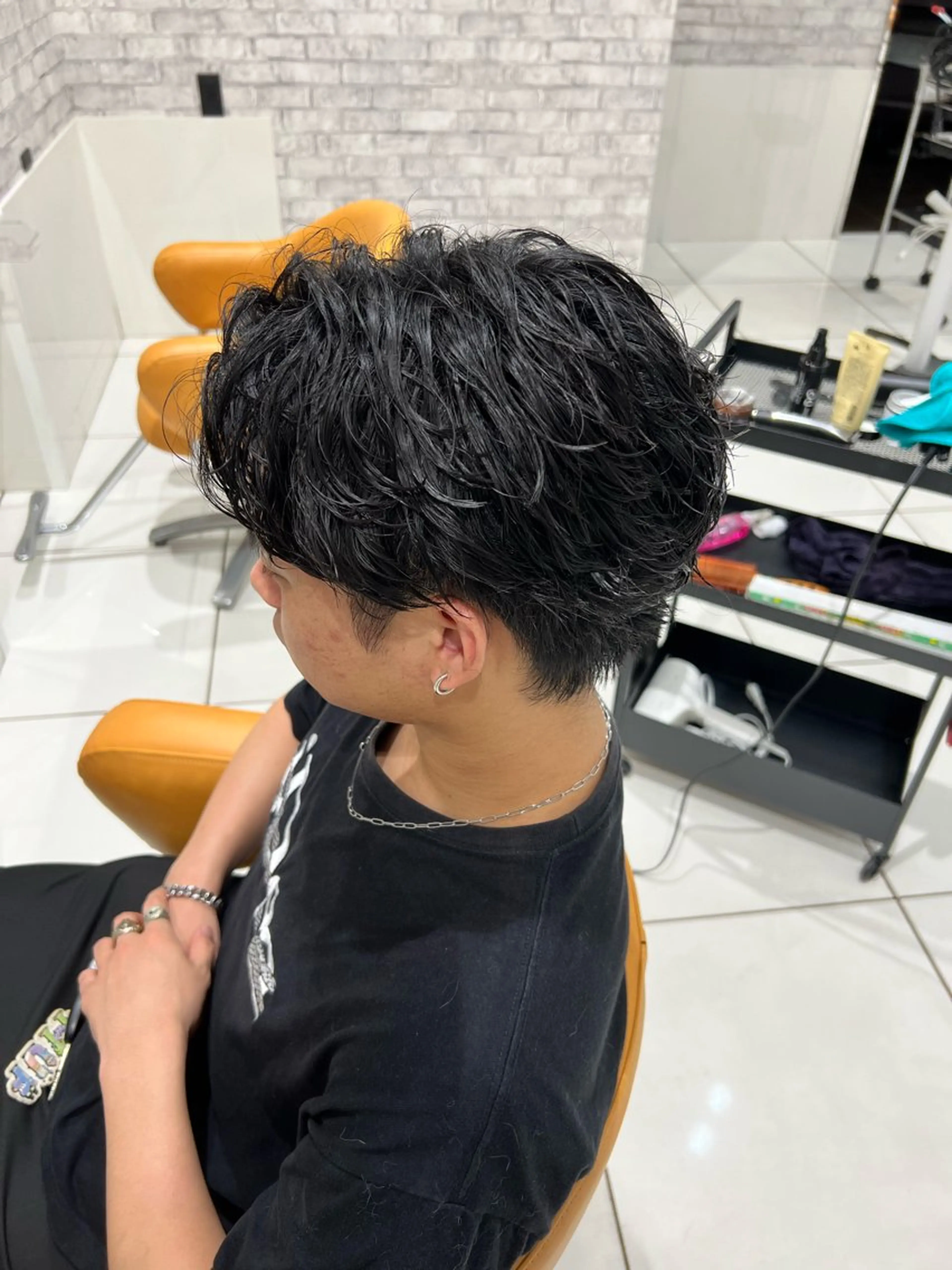 ミディアム ミディアムパーマ カット パーマ トリートメント Oops旧TABOO 早野太郎のヘアスタイル