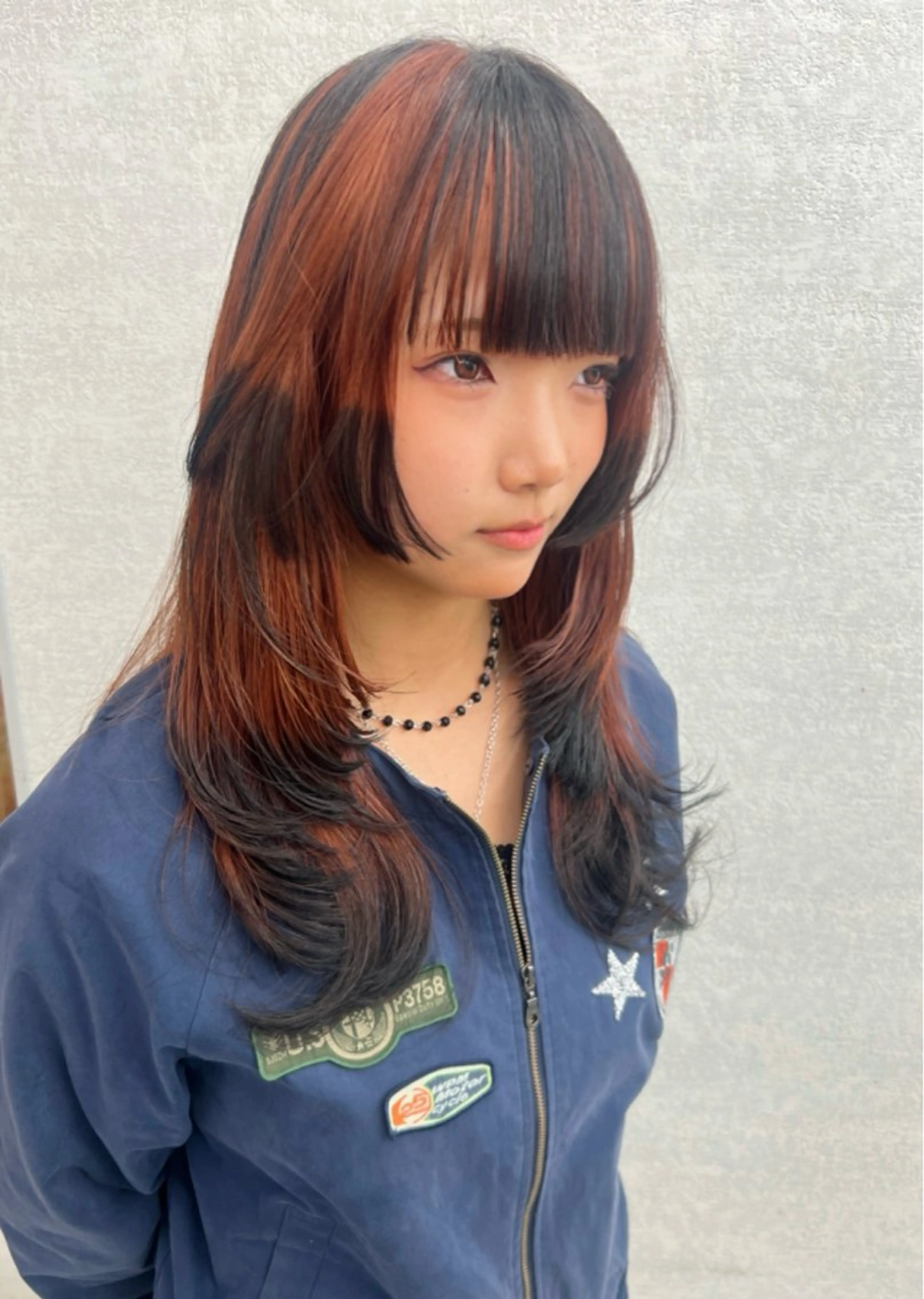 ロング ブリーチ/ウルフ ハッシュカット/石山のヘアスタイル