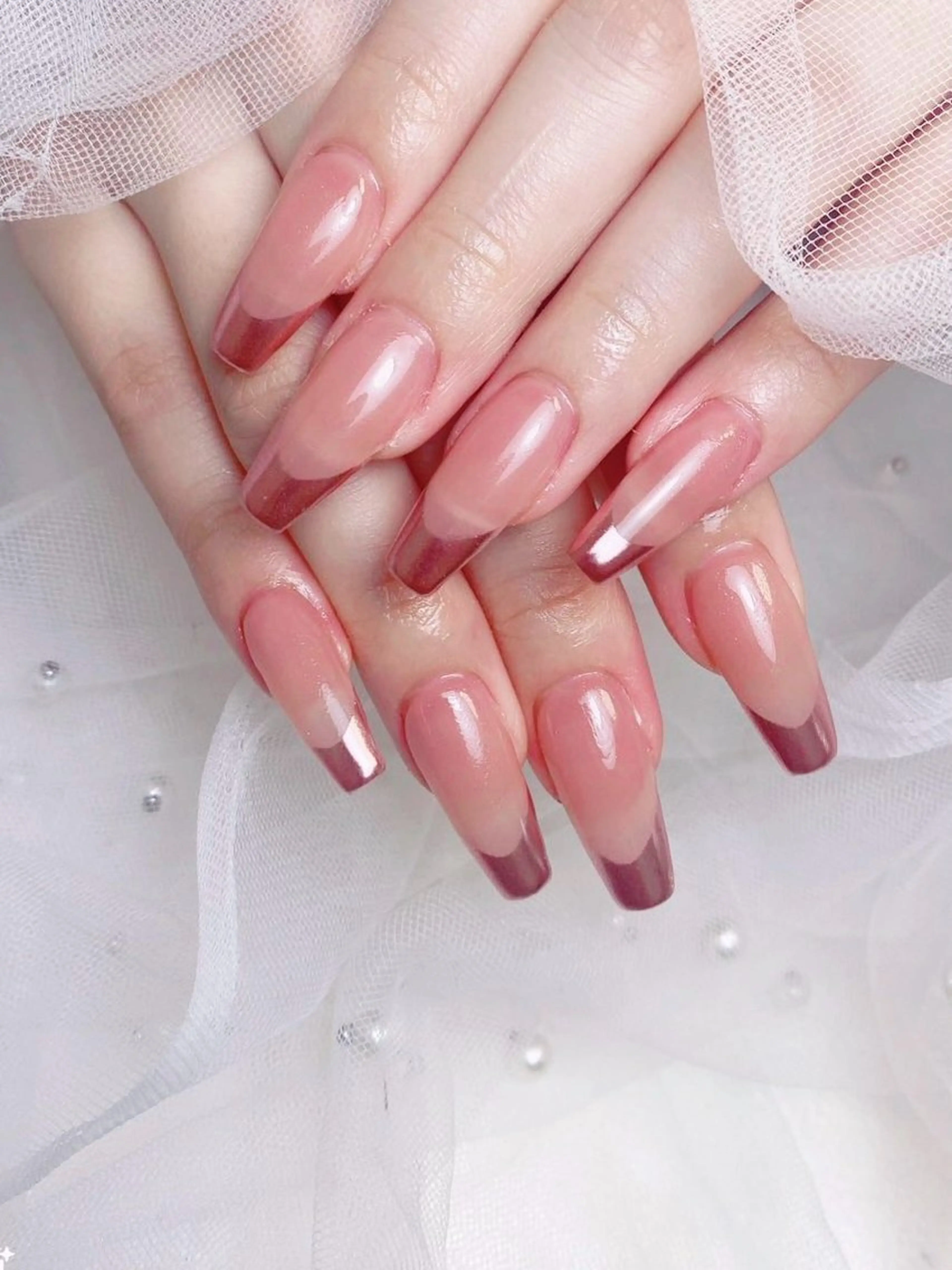 ネイル フレンチネイル ジェルネイル ハート 韓国ネイル マグネットネイル ハンドネイル ネイルサロン lotusのネイルデザイン