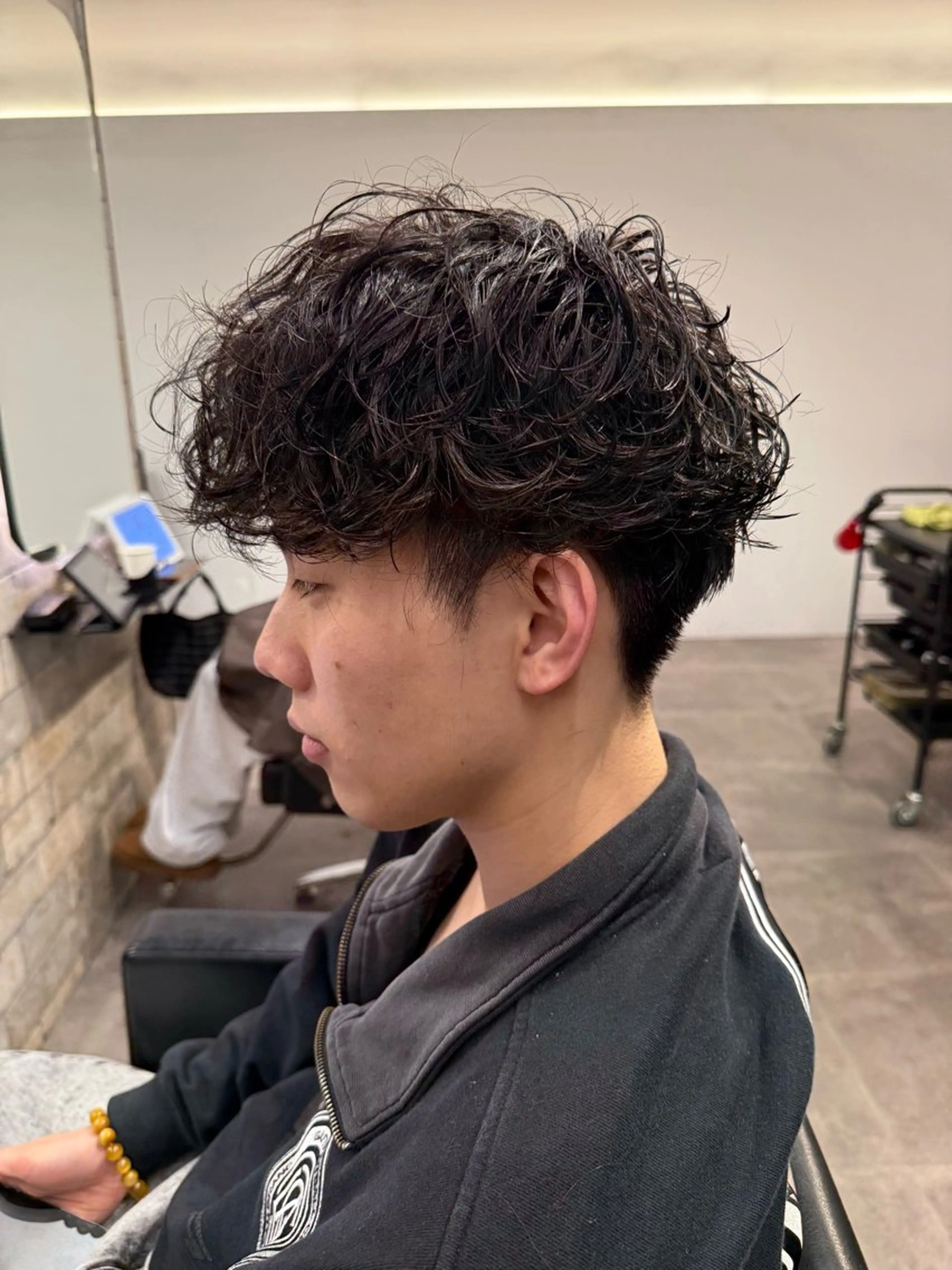 ショート パーマ メンズ カット パーマ fan.ray⚽️ 髙橋翔一のヘアスタイル
