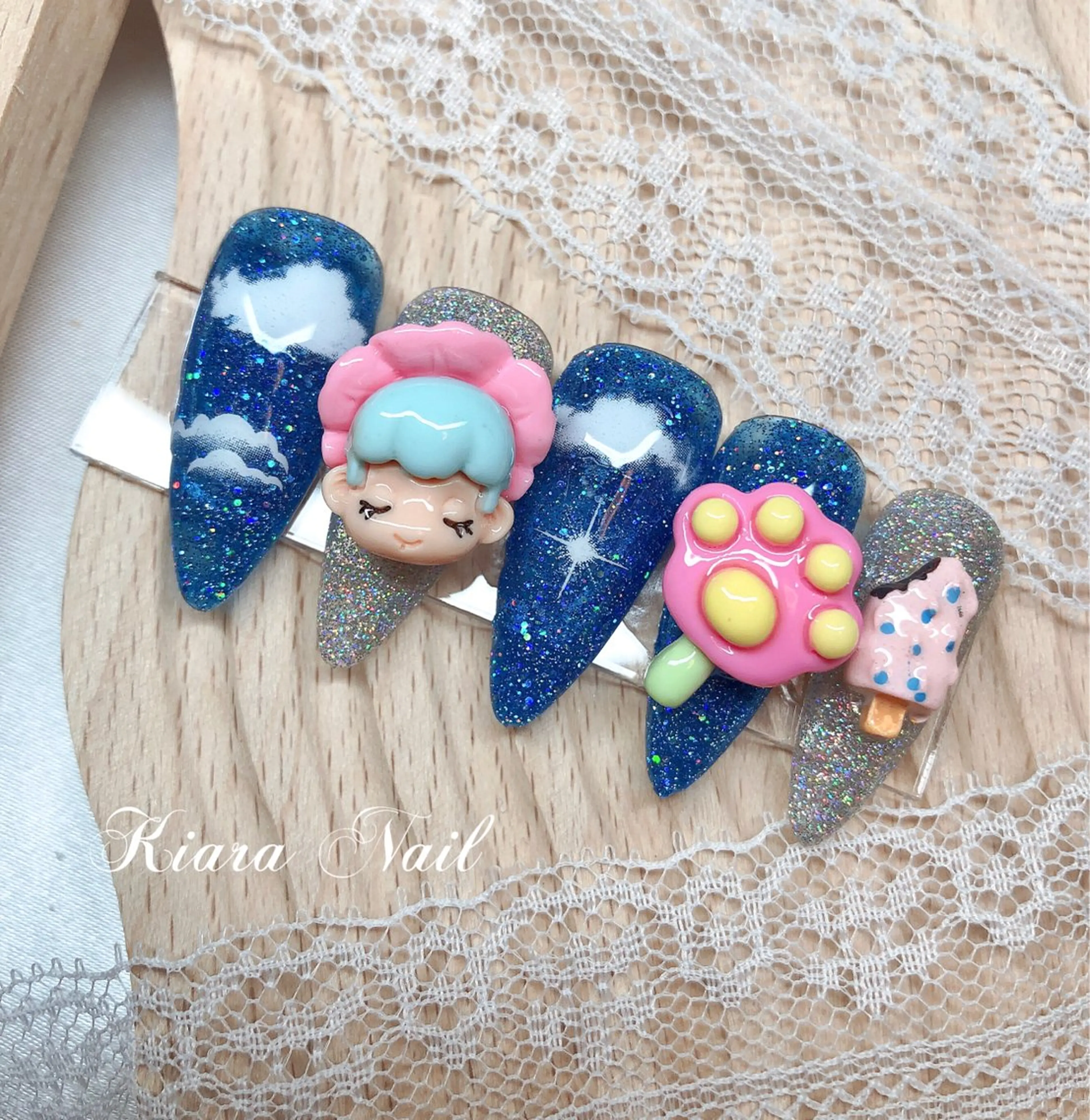 ネイル フラッシュネイル マグネットネイル 持ち込み ハンドネイル 🍭Kiara Nail🍭のネイルデザイン