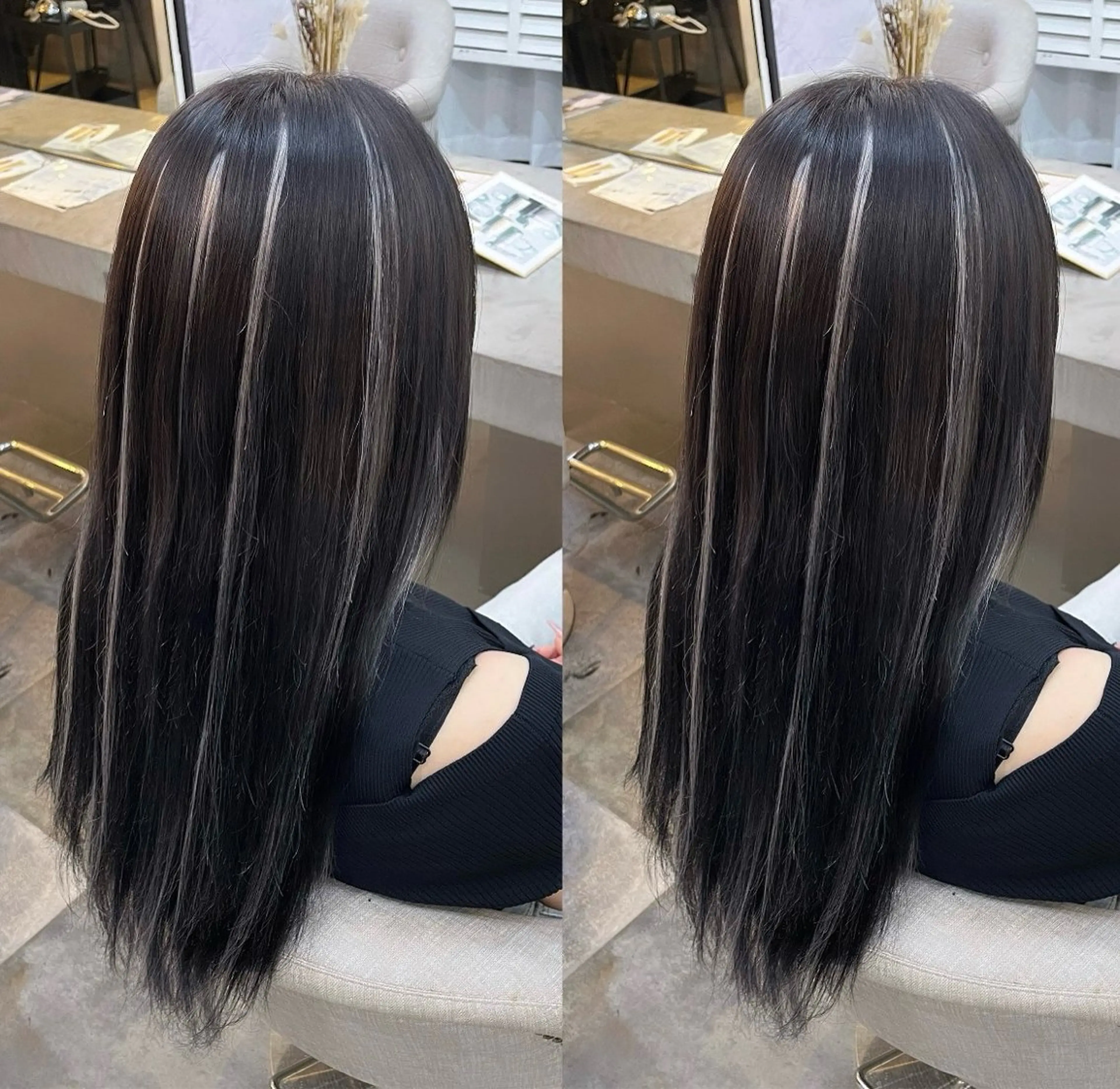 🩶🫧胸くらいの長さの方に🫧🩶最高級人毛100%シールエクステ40本の写真