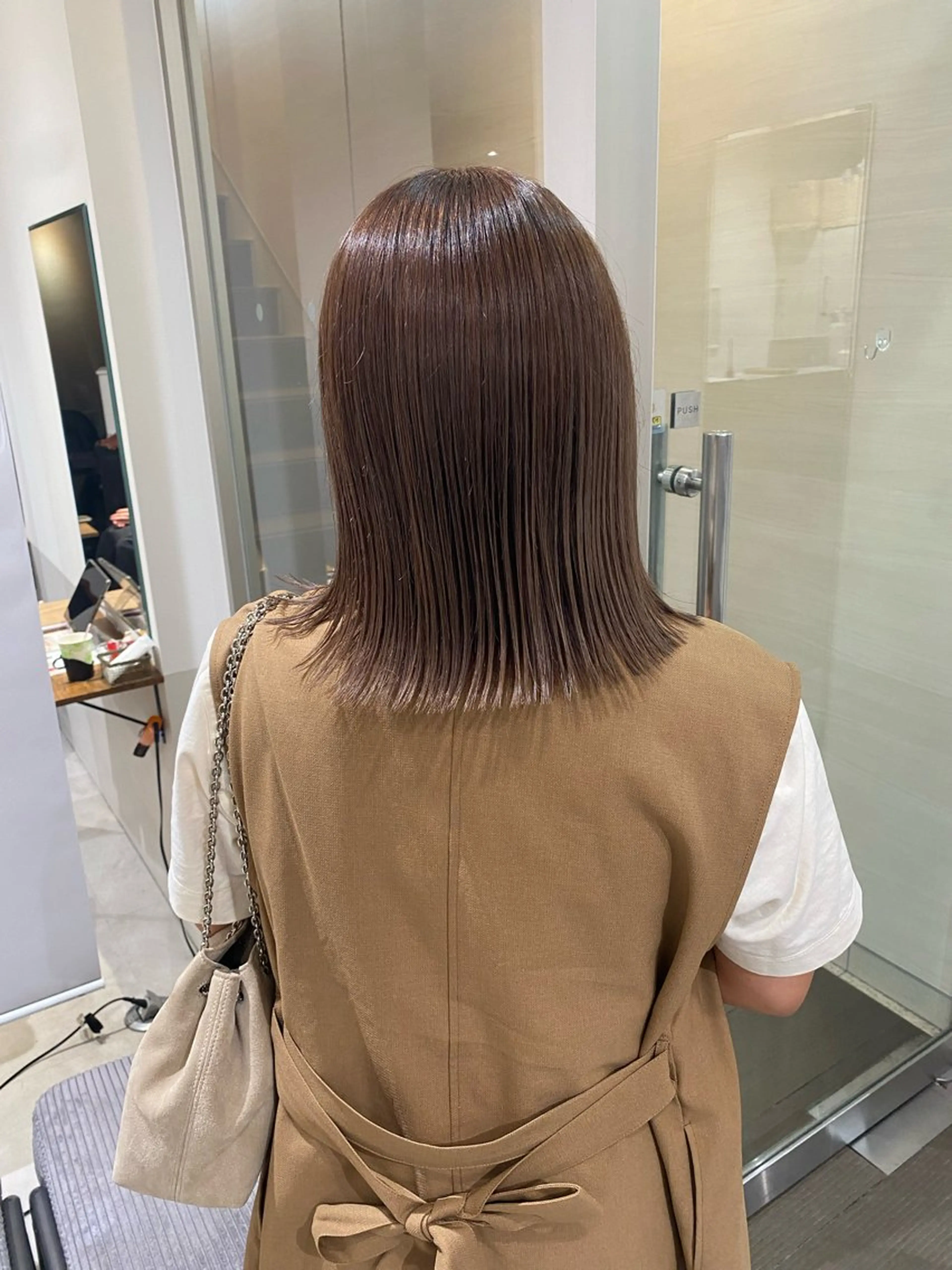 ミディアム カラー ベージュカラー 透明感カラー カット ヘアカラー トリートメント クロスパーマ🥇韓国 ヘア🇰🇷濵田航希のヘアスタイル