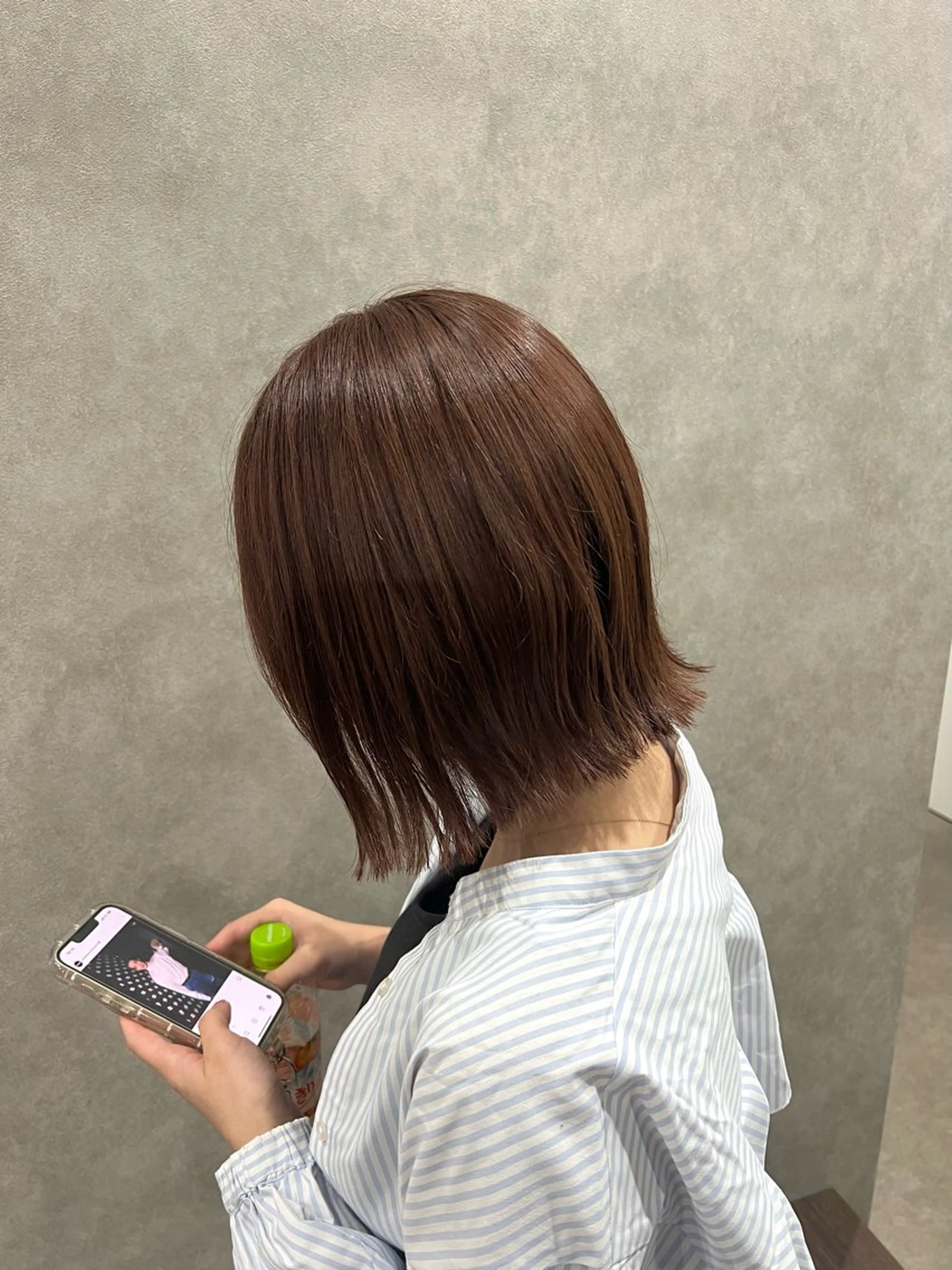 ショート カラー ベージュカラー ピンクカラー ピンクベージュ ボブ カット ヘアカラー トリートメント 🎀🕊RION 🩰のヘアスタイル
