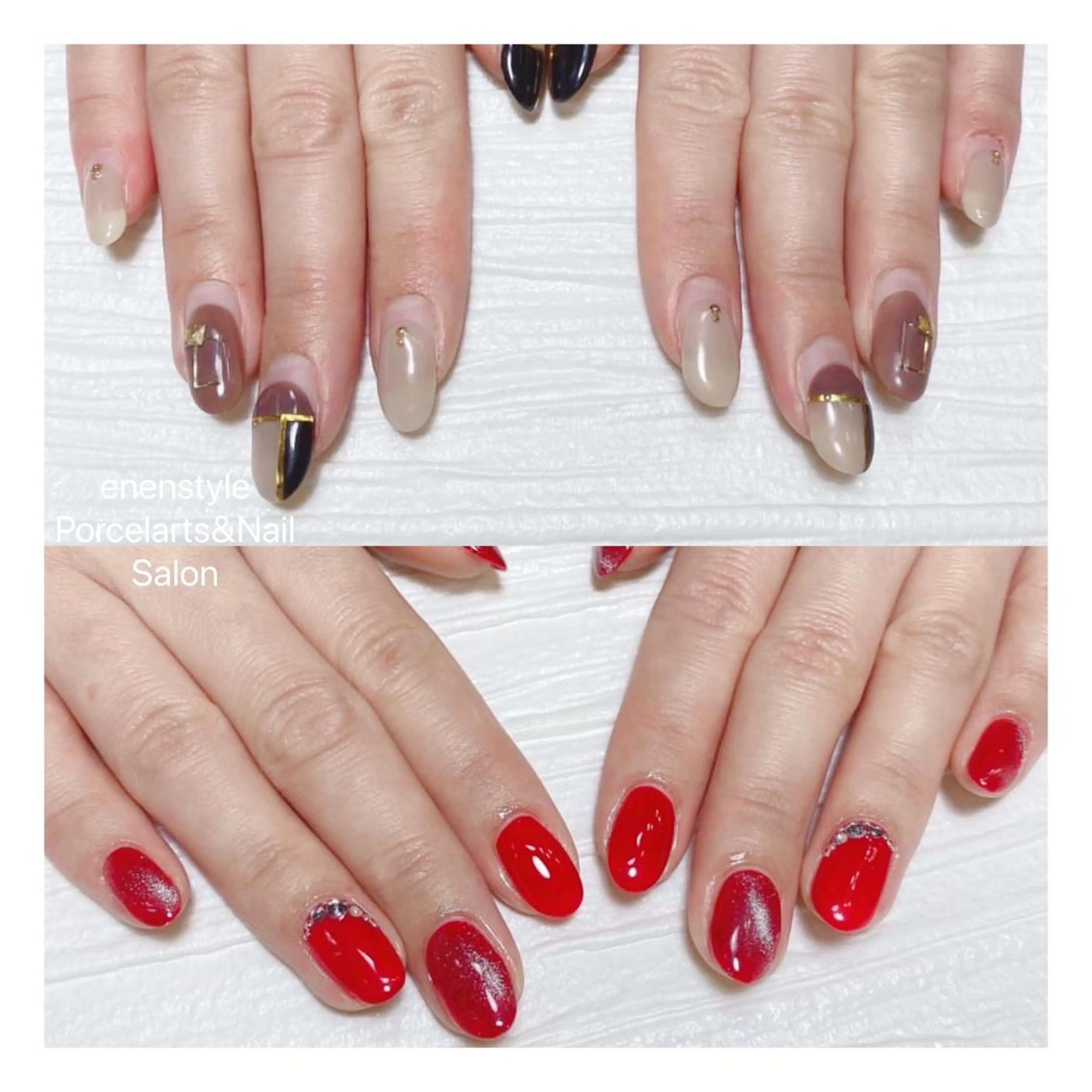 ミディアム ネイル ハンドネイル 👑enen style👑のネイルデザイン