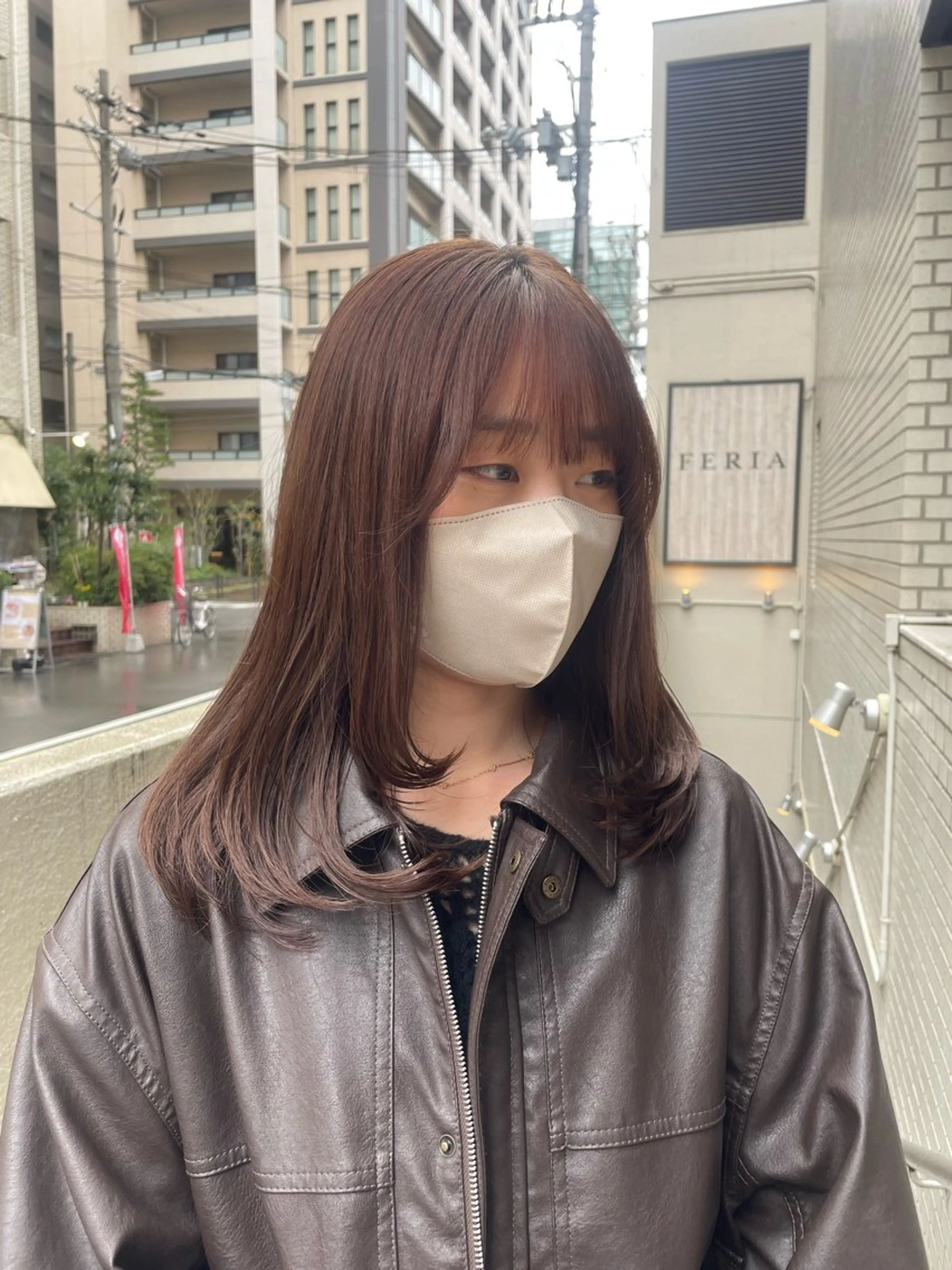 セミロング カラー ヘアアレンジ ERINA/レイヤー /梅田のヘアスタイル