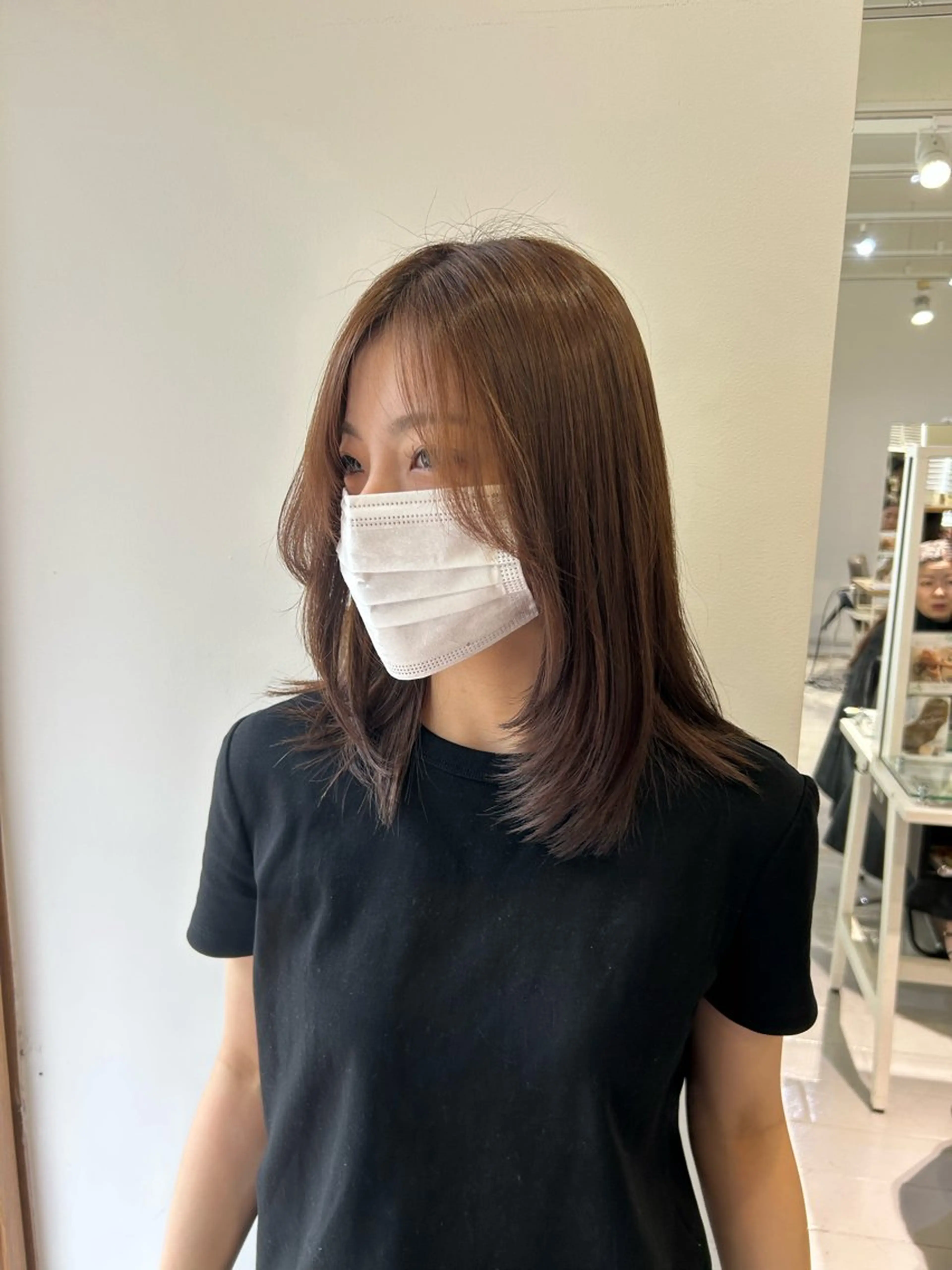 ミディアム 韓国ヘア ‎⟡.·KANA🐥のヘアスタイル