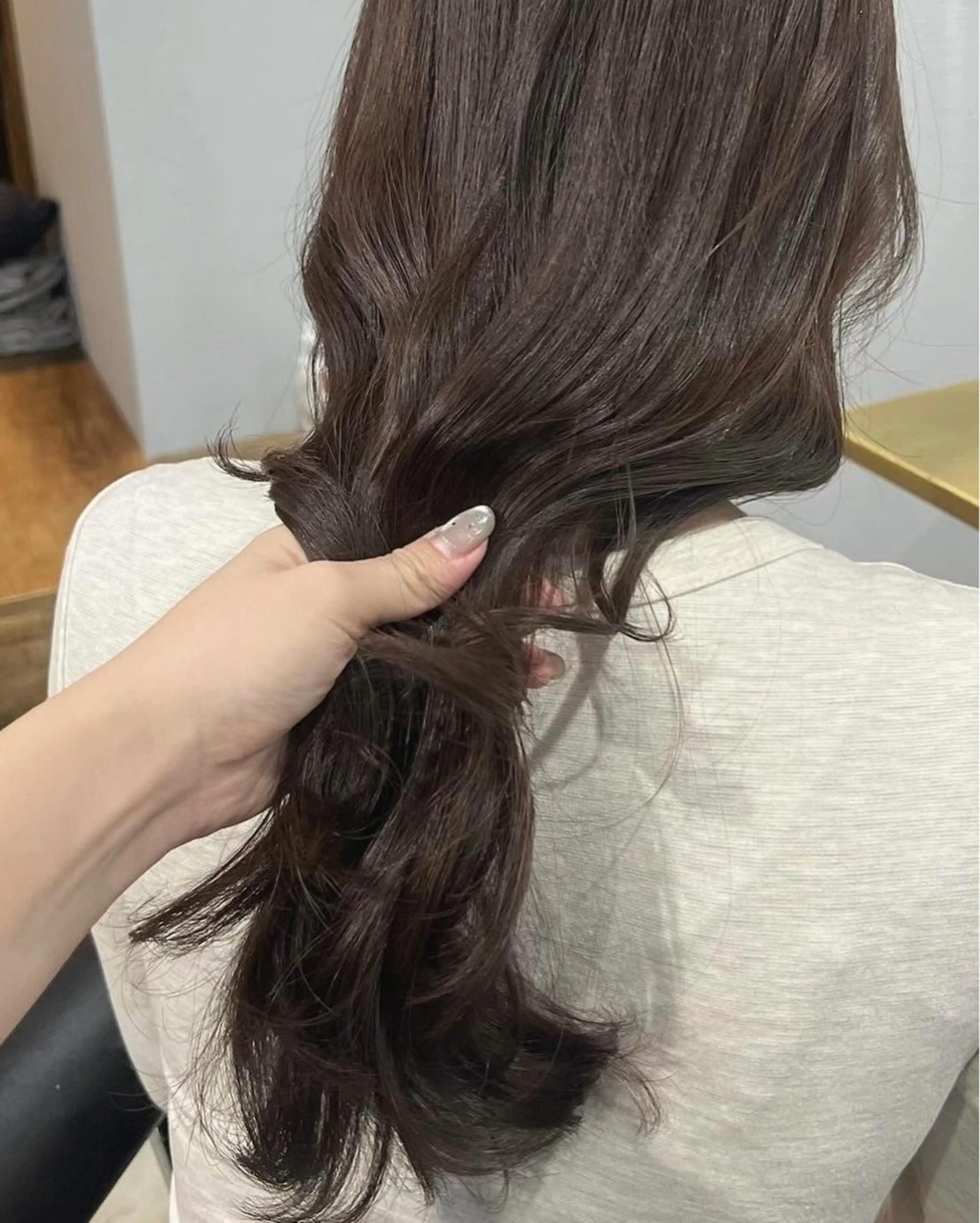 セミロング カラー ベージュカラー ブラウンカラー ブラウンベージュ カット ヘアカラー トリートメント akane/ボブ /オリーブベージュのヘアスタイル