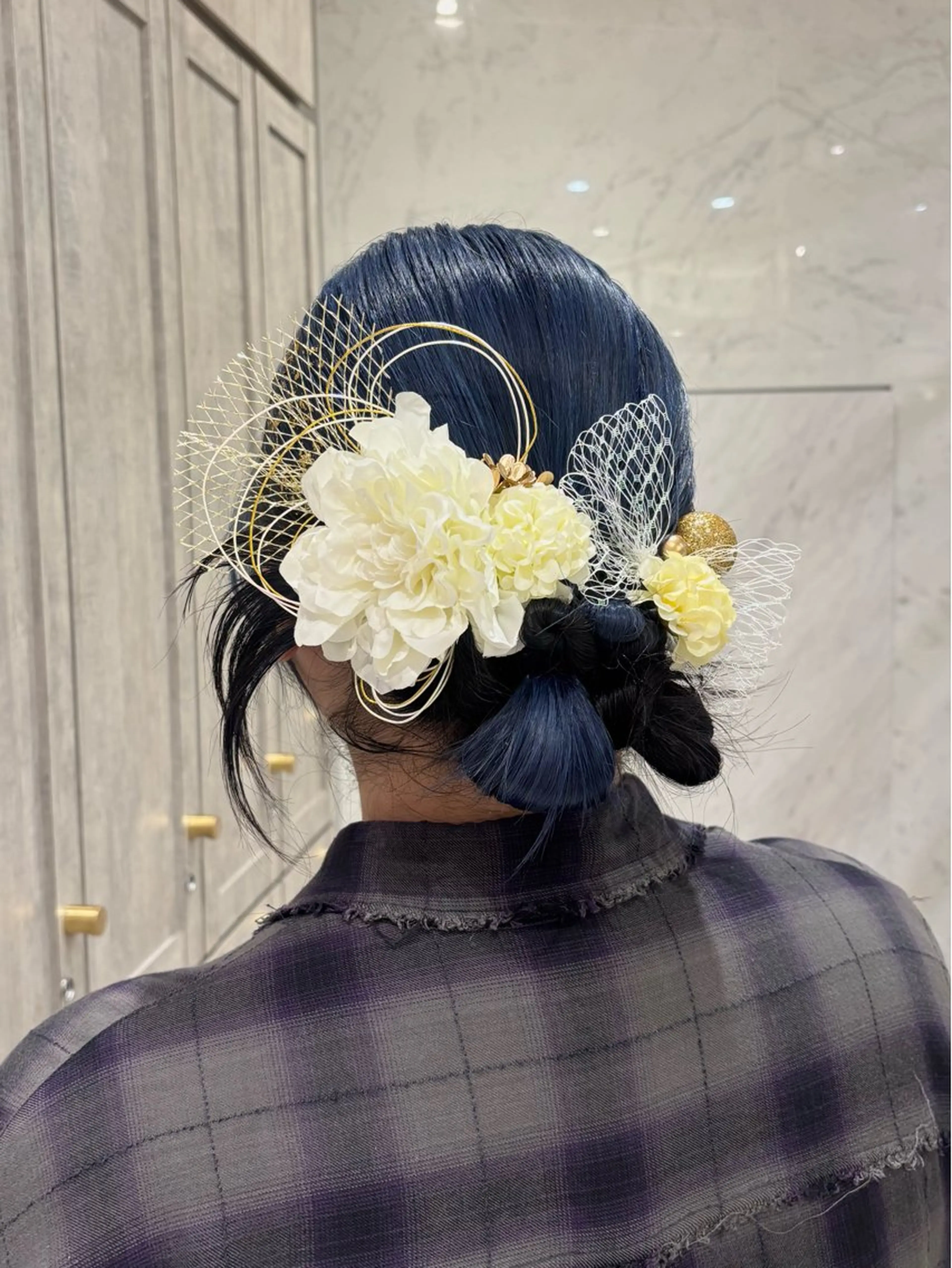 ヘアアレンジ ヘアセット 赤み消しカラー/ レイヤー/柳澤優名のヘアスタイル