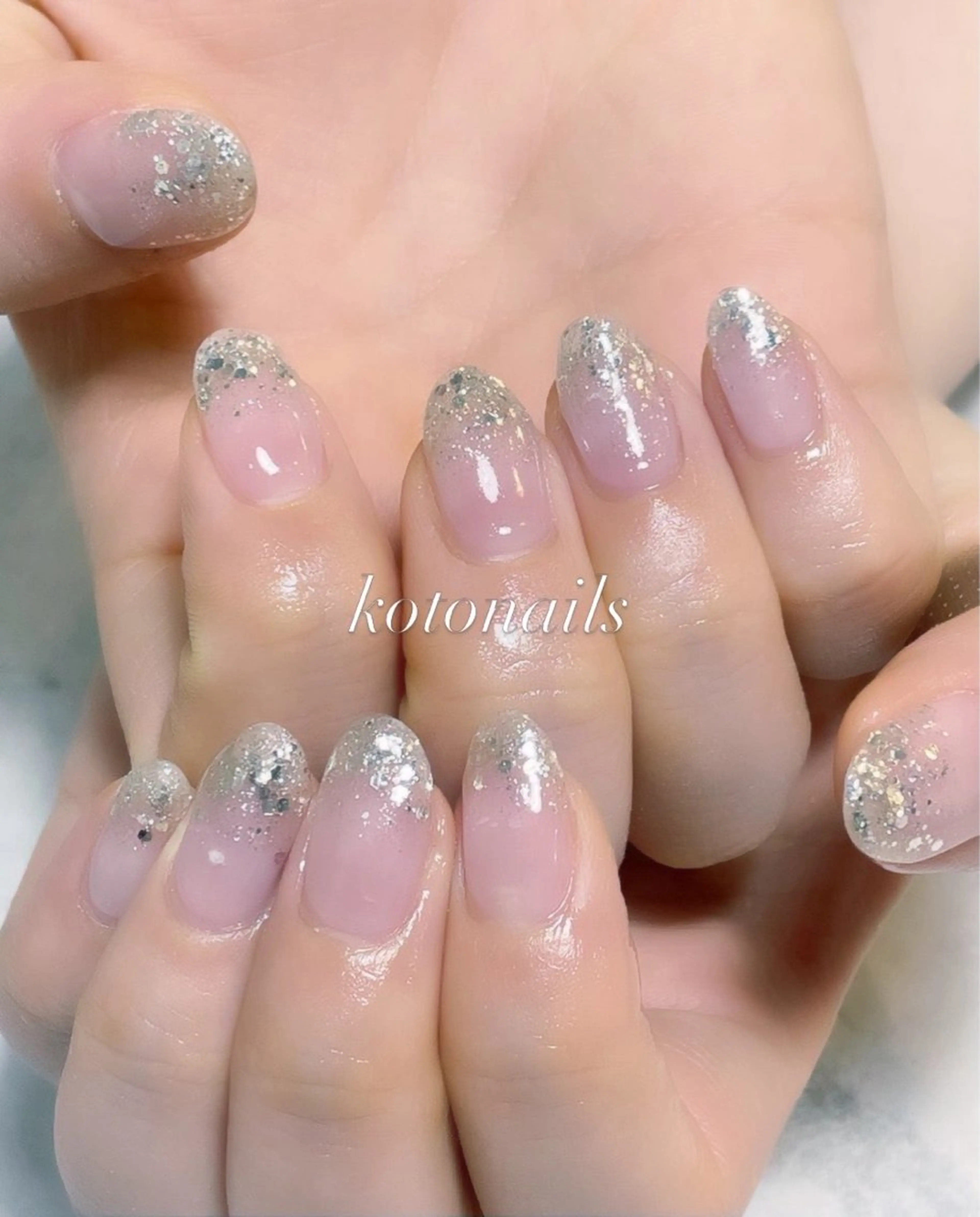 ネイル ラメ(グリッター) ラメグラデーション koto nailsのネイルデザイン