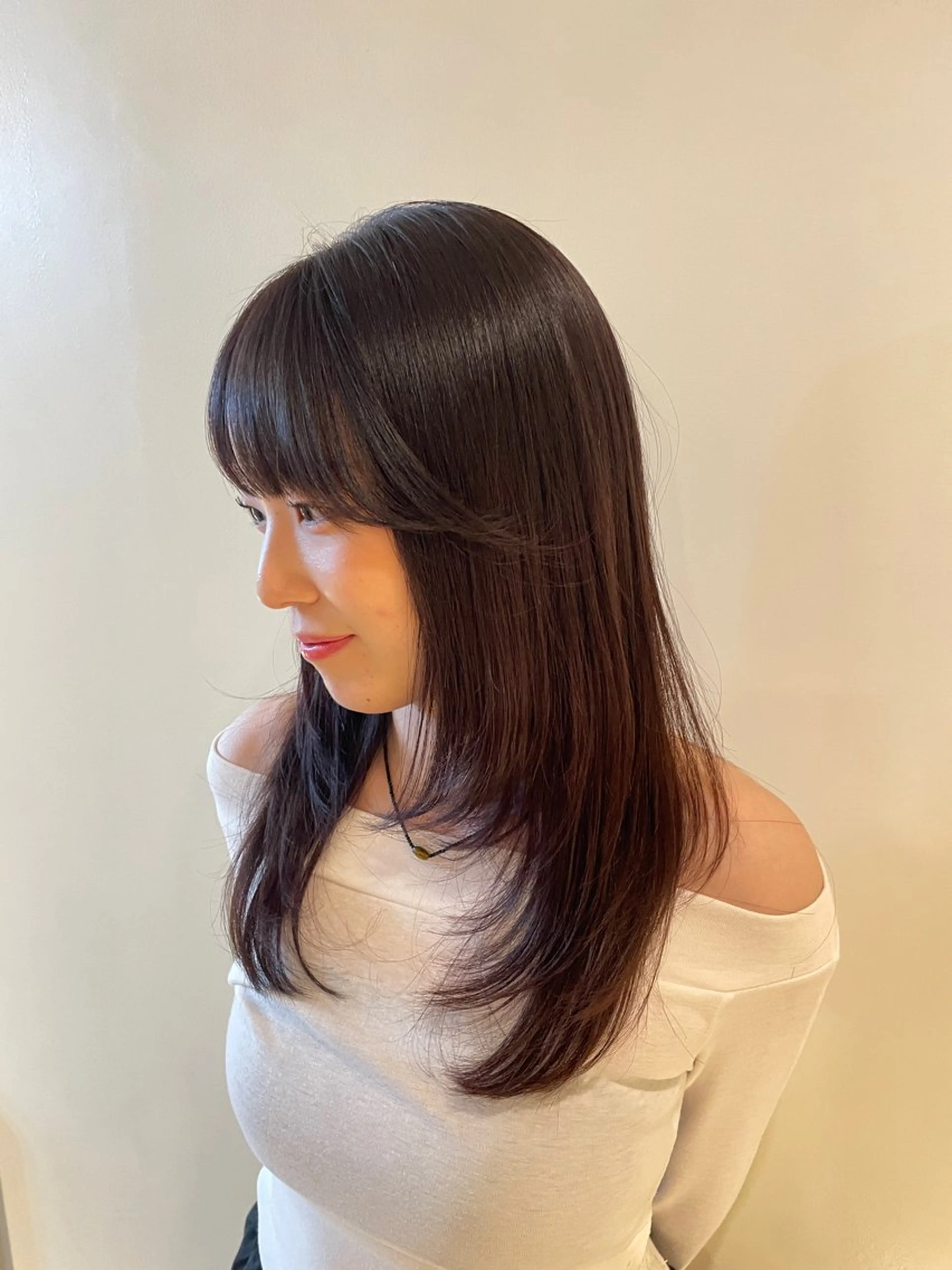 ロング カラー レッドカラー wakana／ カット／ハイライトのヘアスタイル