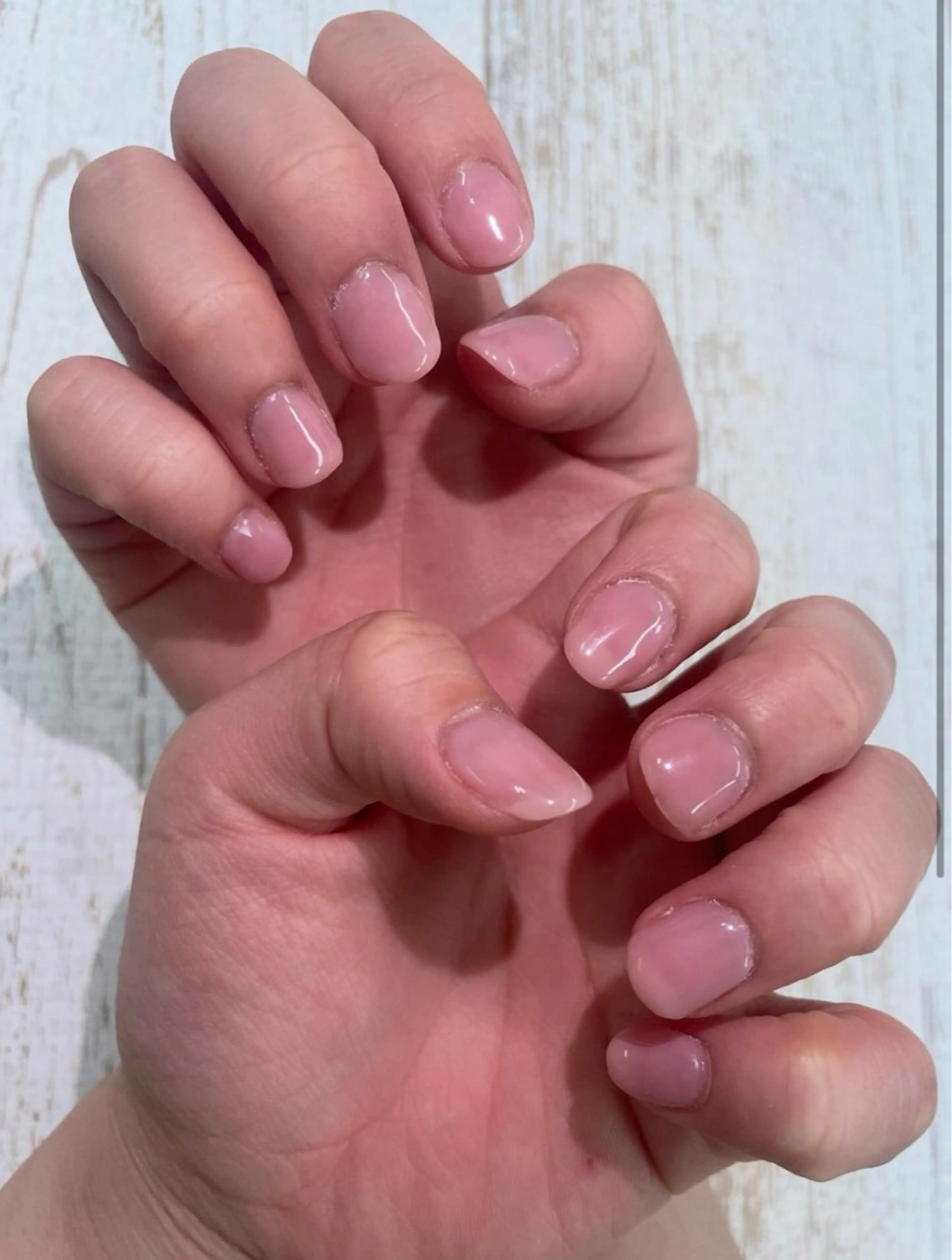 ネイル オフィスネイル ピンク ピンクベージュ シンプルネイル 島 ネイルステーションのネイルデザイン