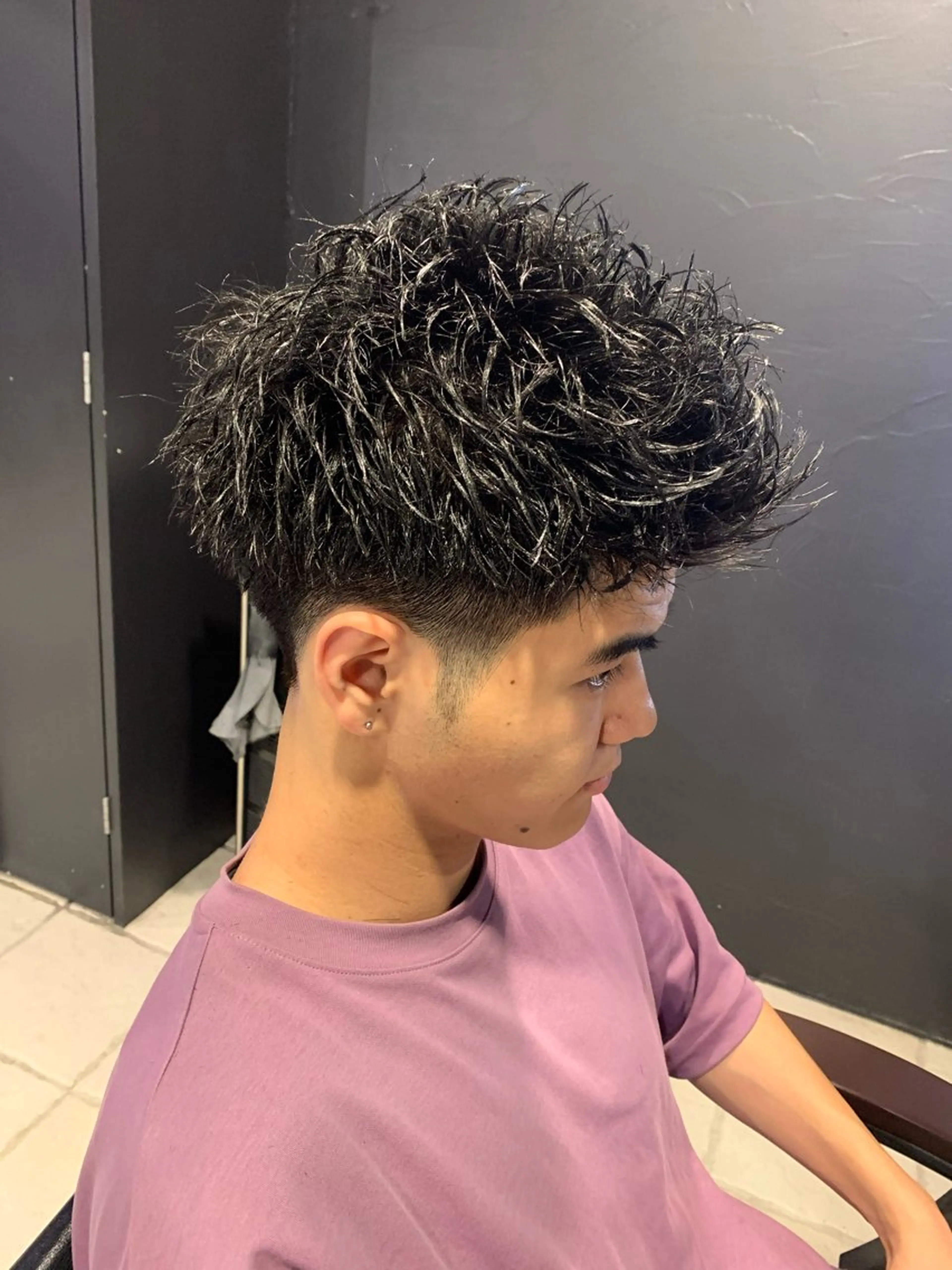 ショート メンズ カット ヘッドスパ ヘアセット メンズパーマ/難波/ 心斎橋　室園亮佑のヘアスタイル